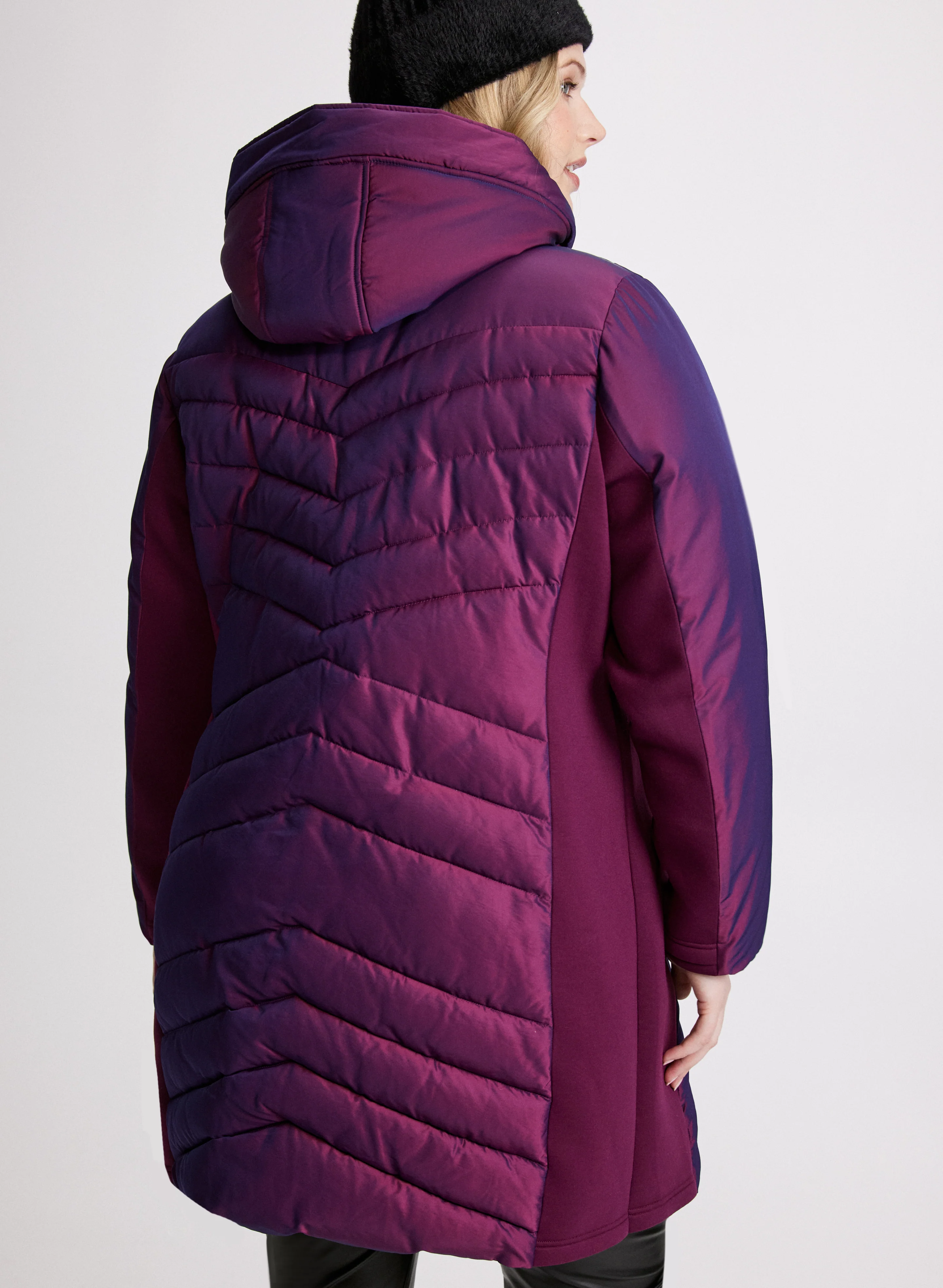 Bernardo - Hooded Iridescent Puffer Coat - Image 3