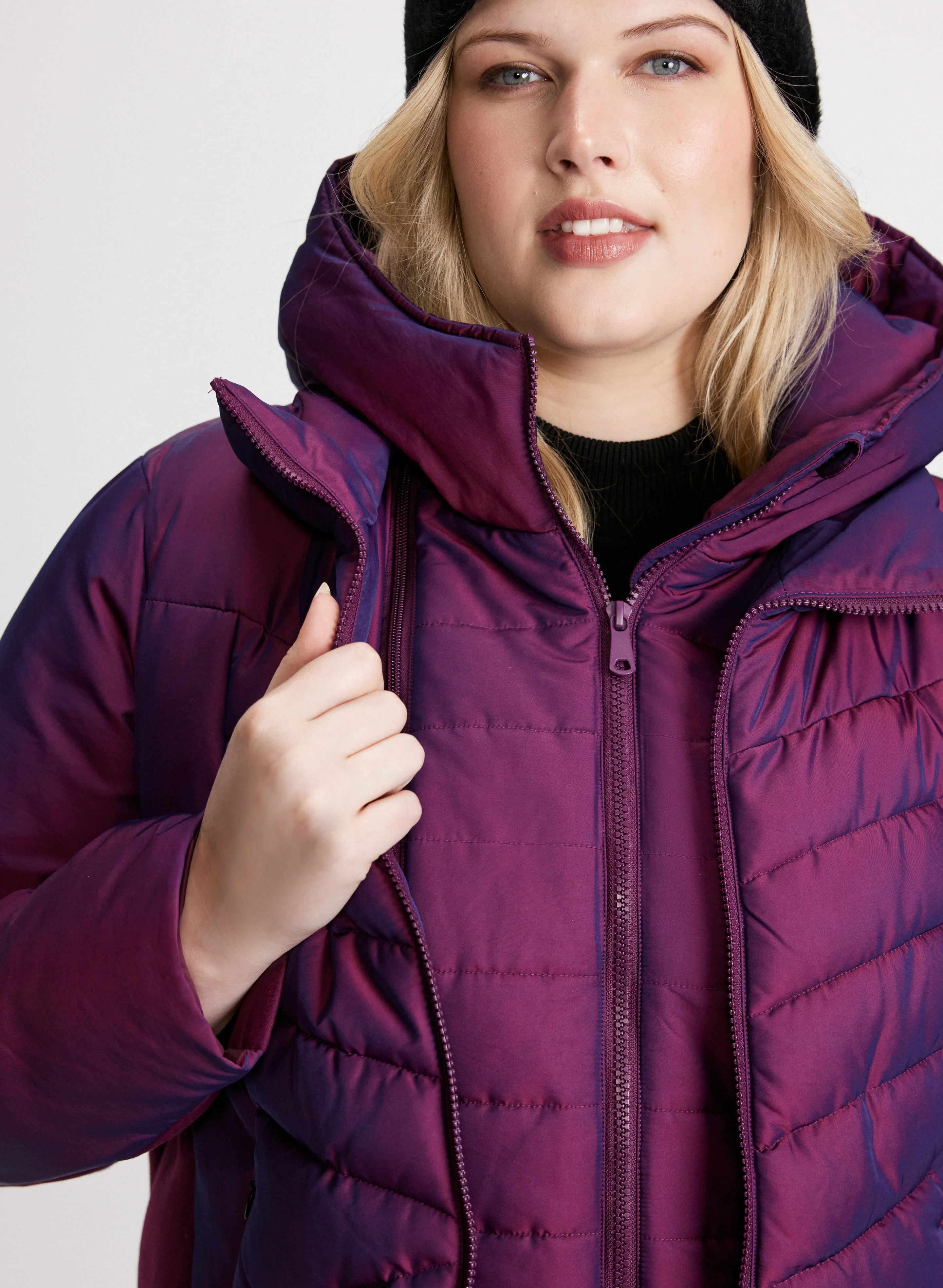Bernardo - Hooded Iridescent Puffer Coat - Image 4