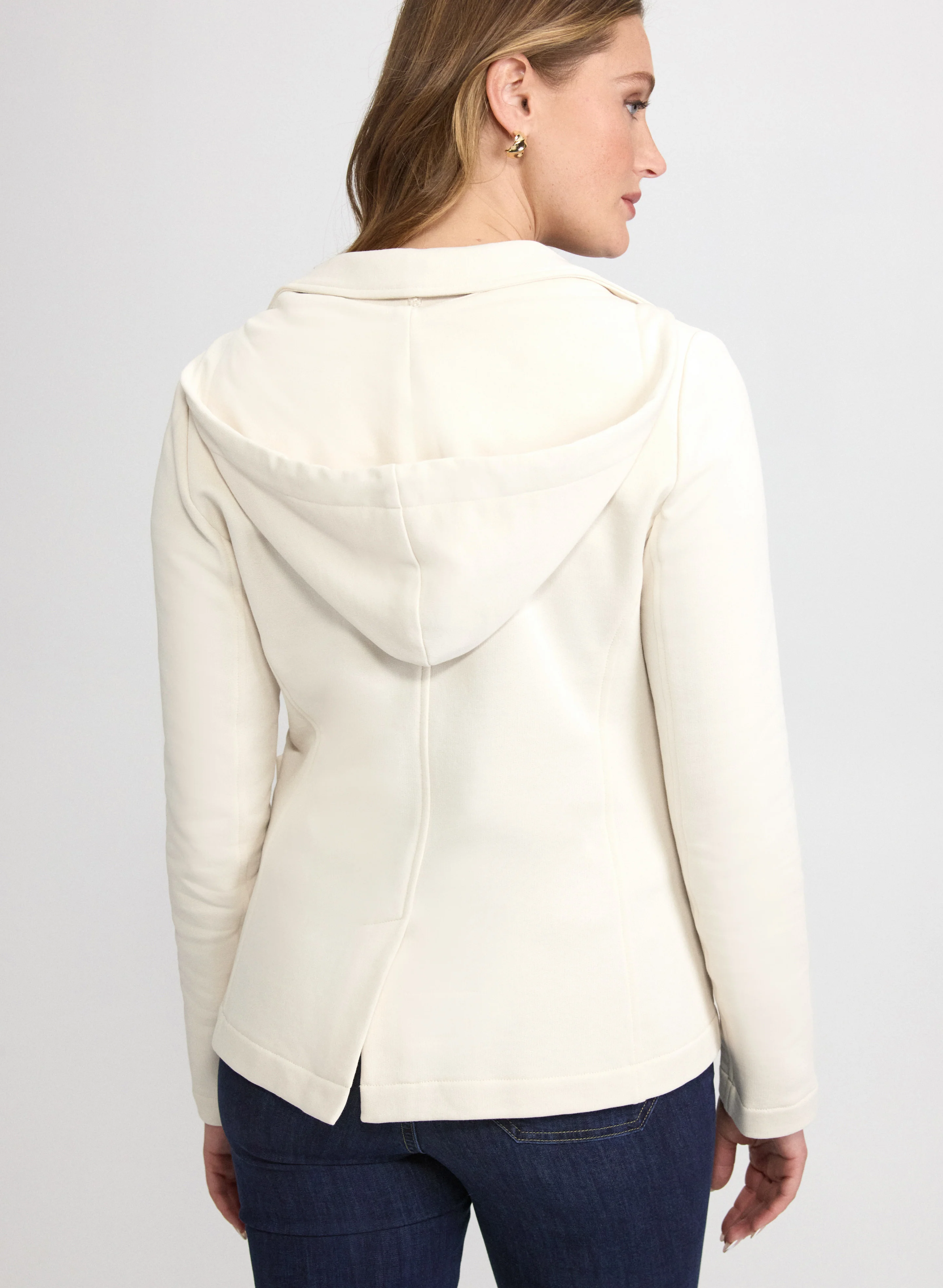 Hooded Notch Collar Jacket - Image 4
