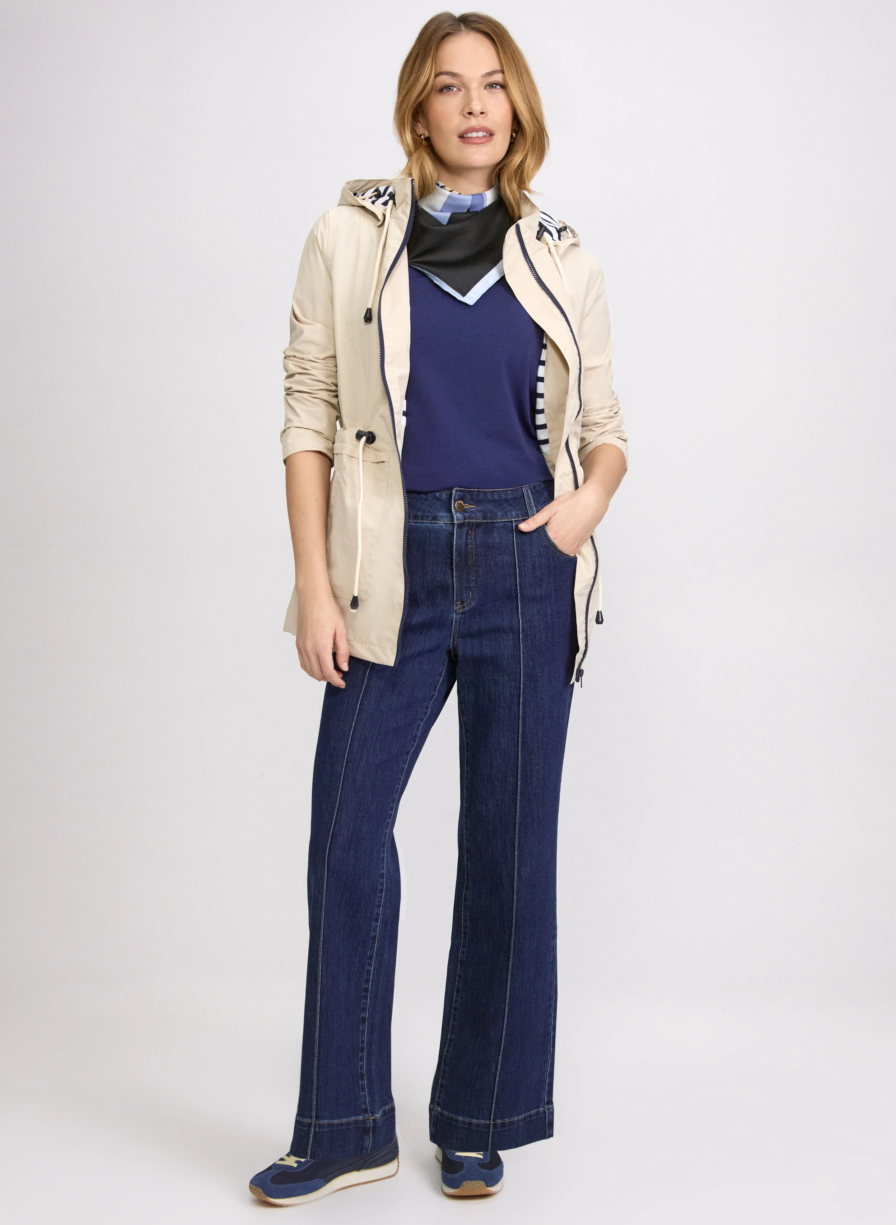 Hooded Nylon Rain Coat - Image 3