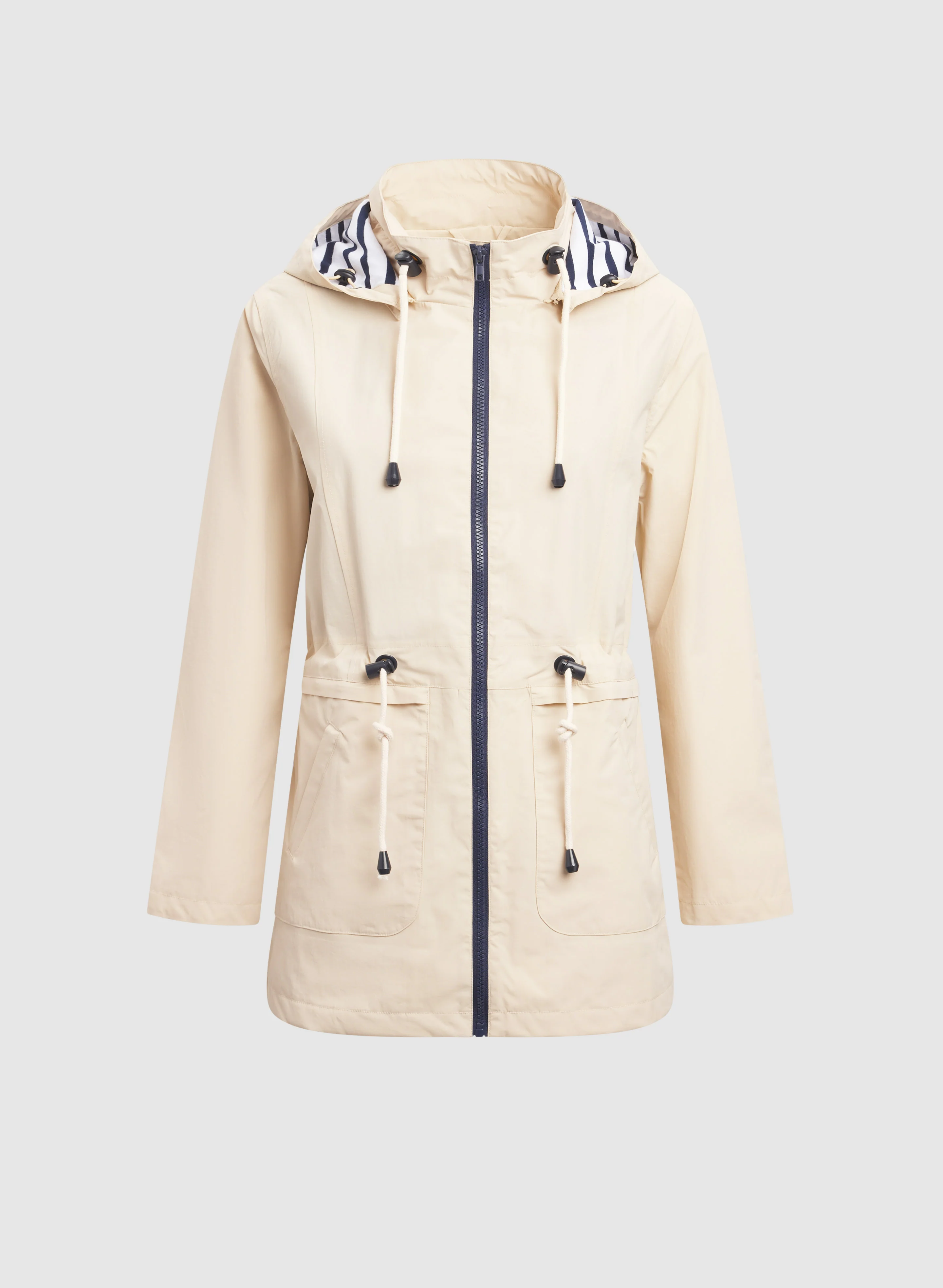Hooded Nylon Rain Coat - Image 6