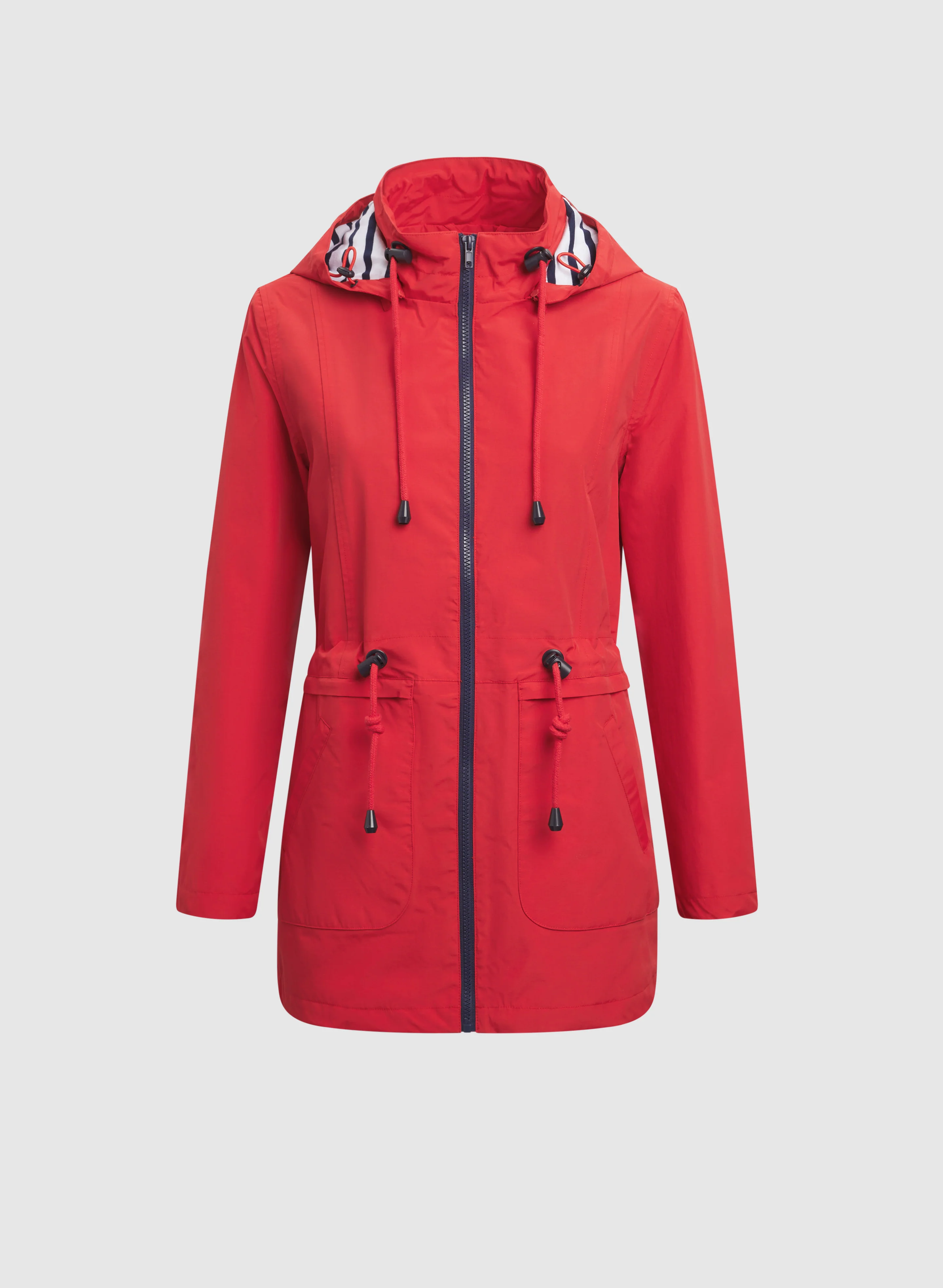 Hooded Nylon Rain Coat - Image 6
