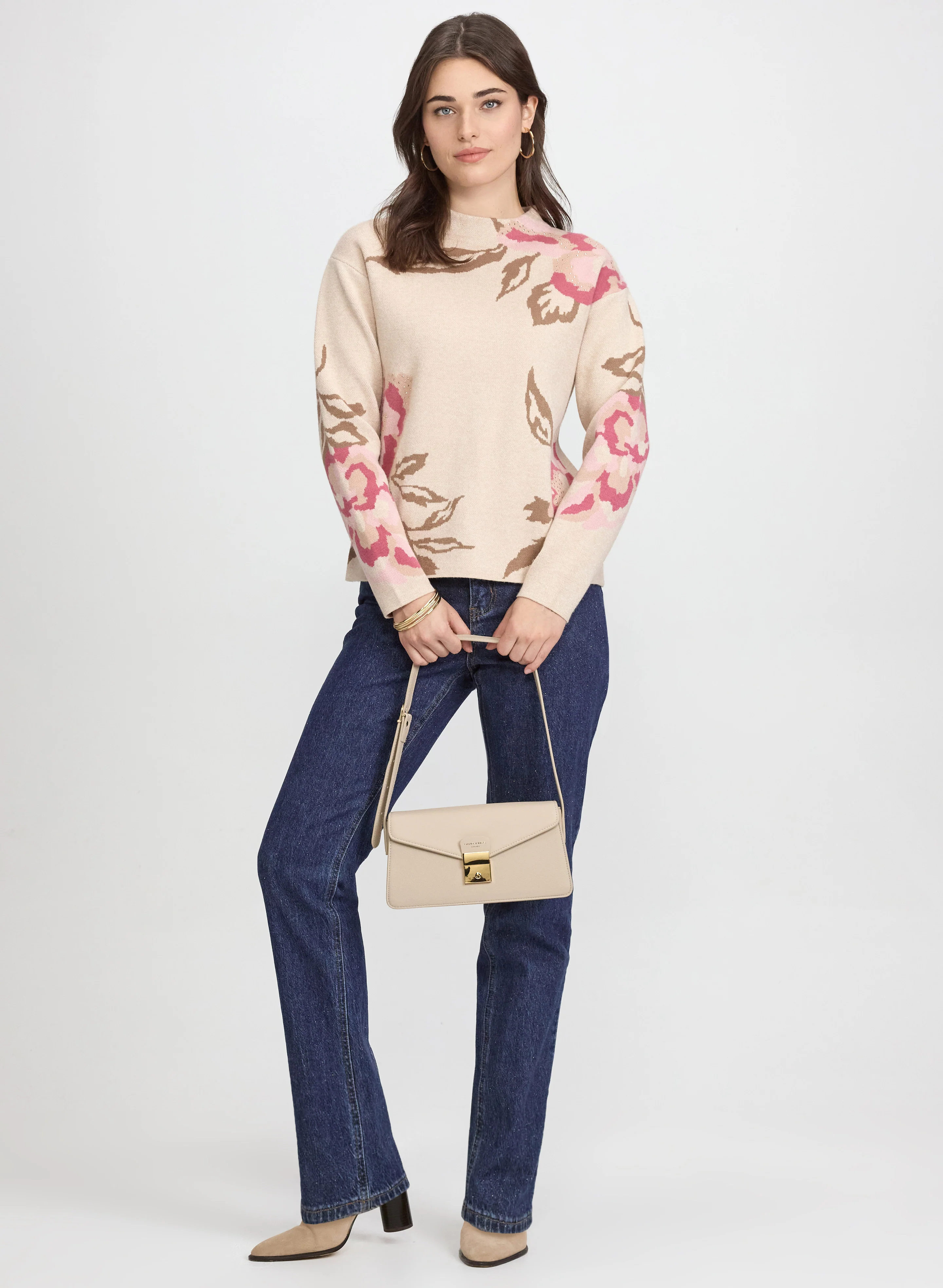 Jacquard Floral Pullover - Image 3