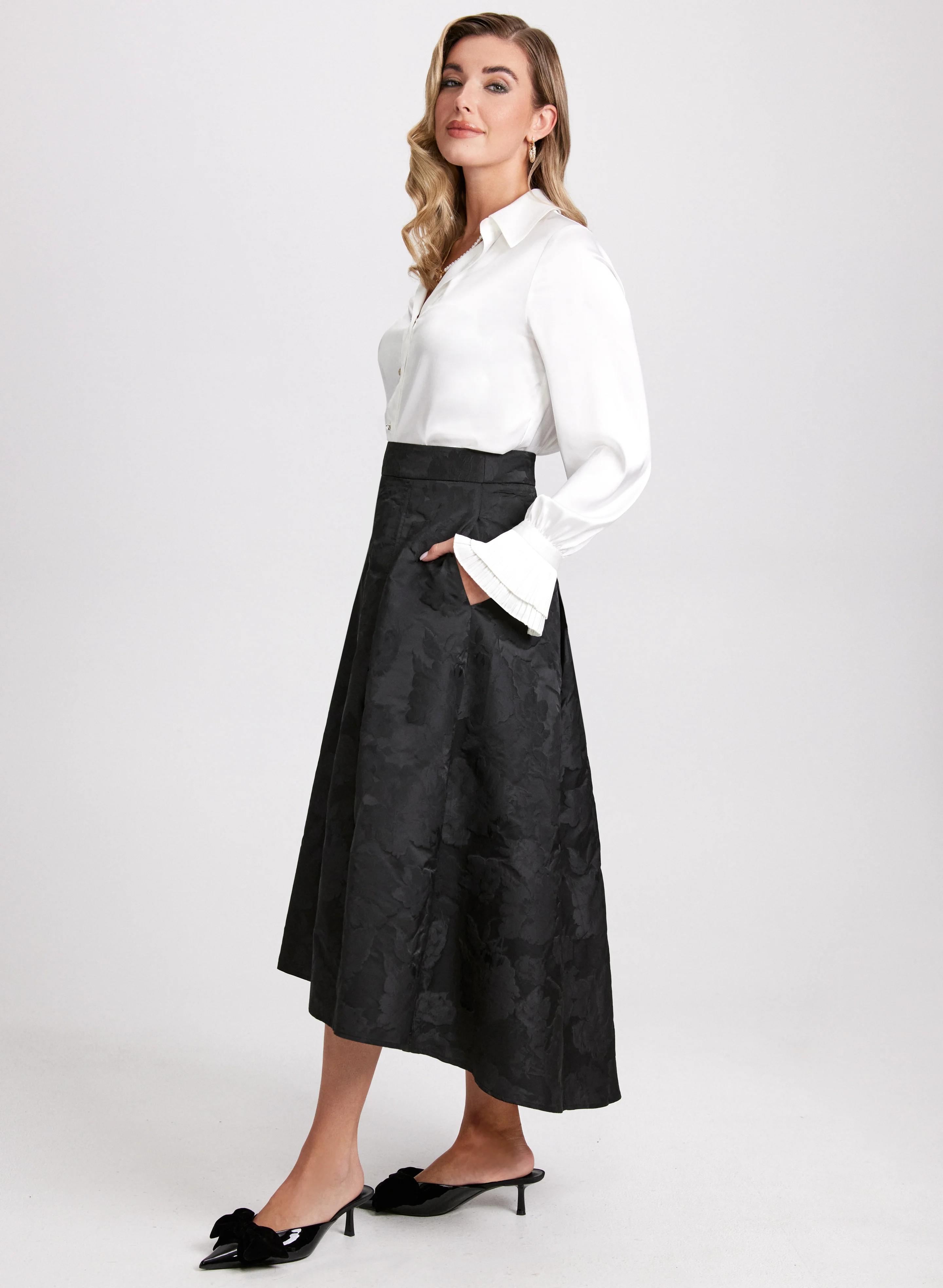 Jacquard Midi Skirt - Image 4