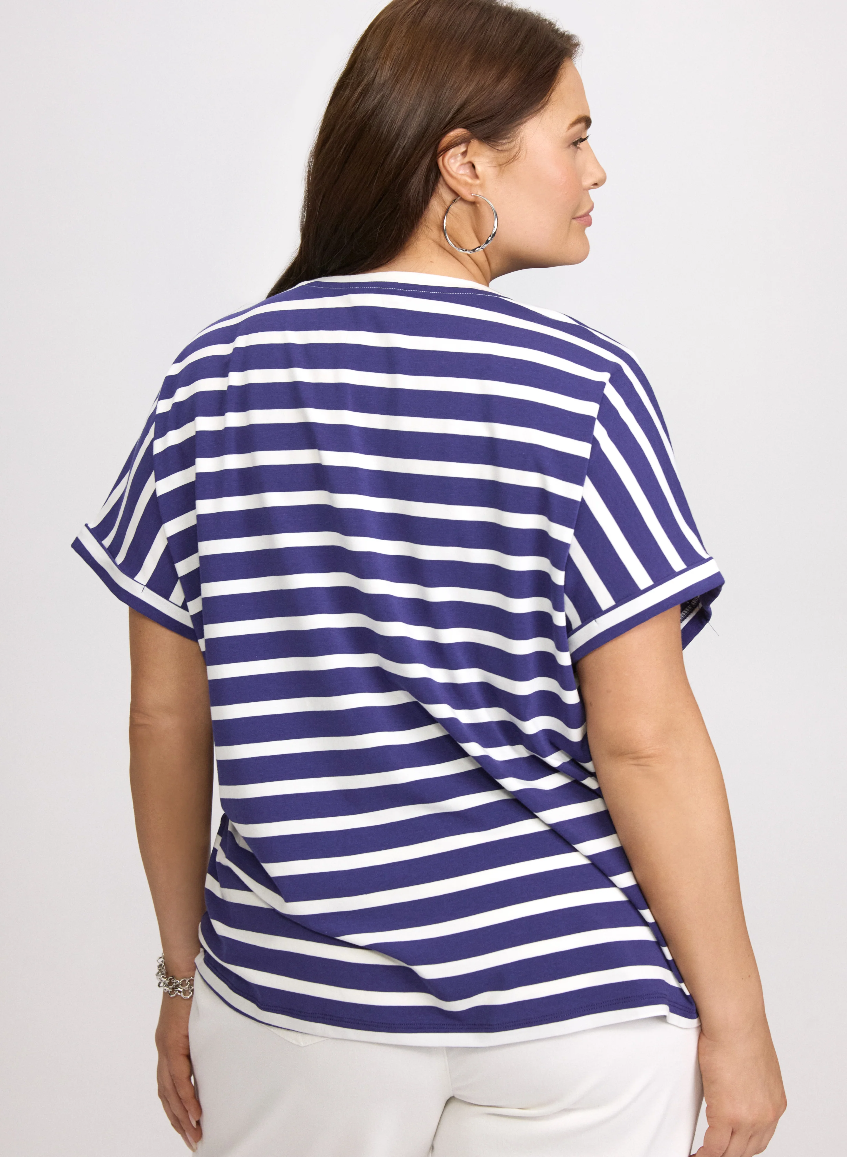 'J'Adore' Stripe T-Shirt - Image 4