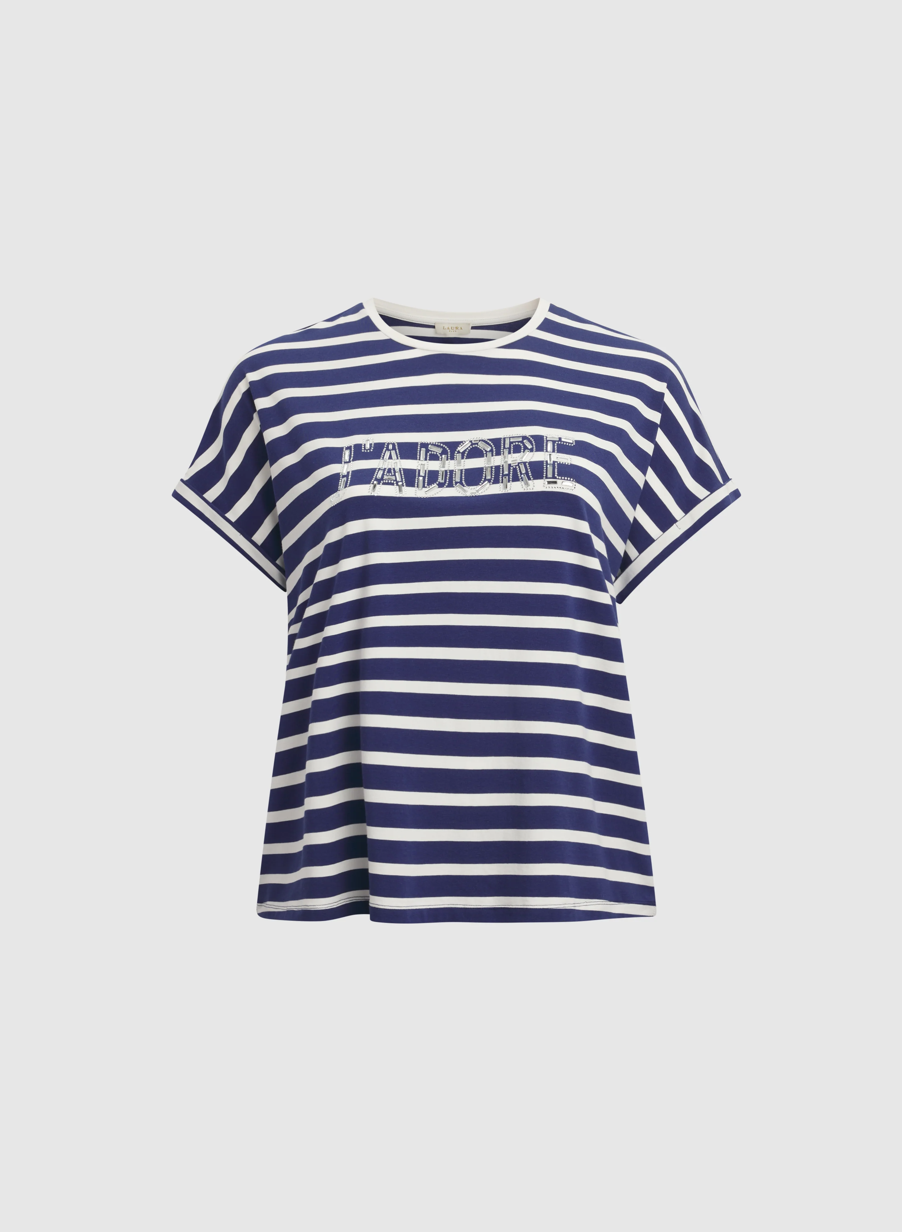 'J'Adore' Stripe T-Shirt - Image 6