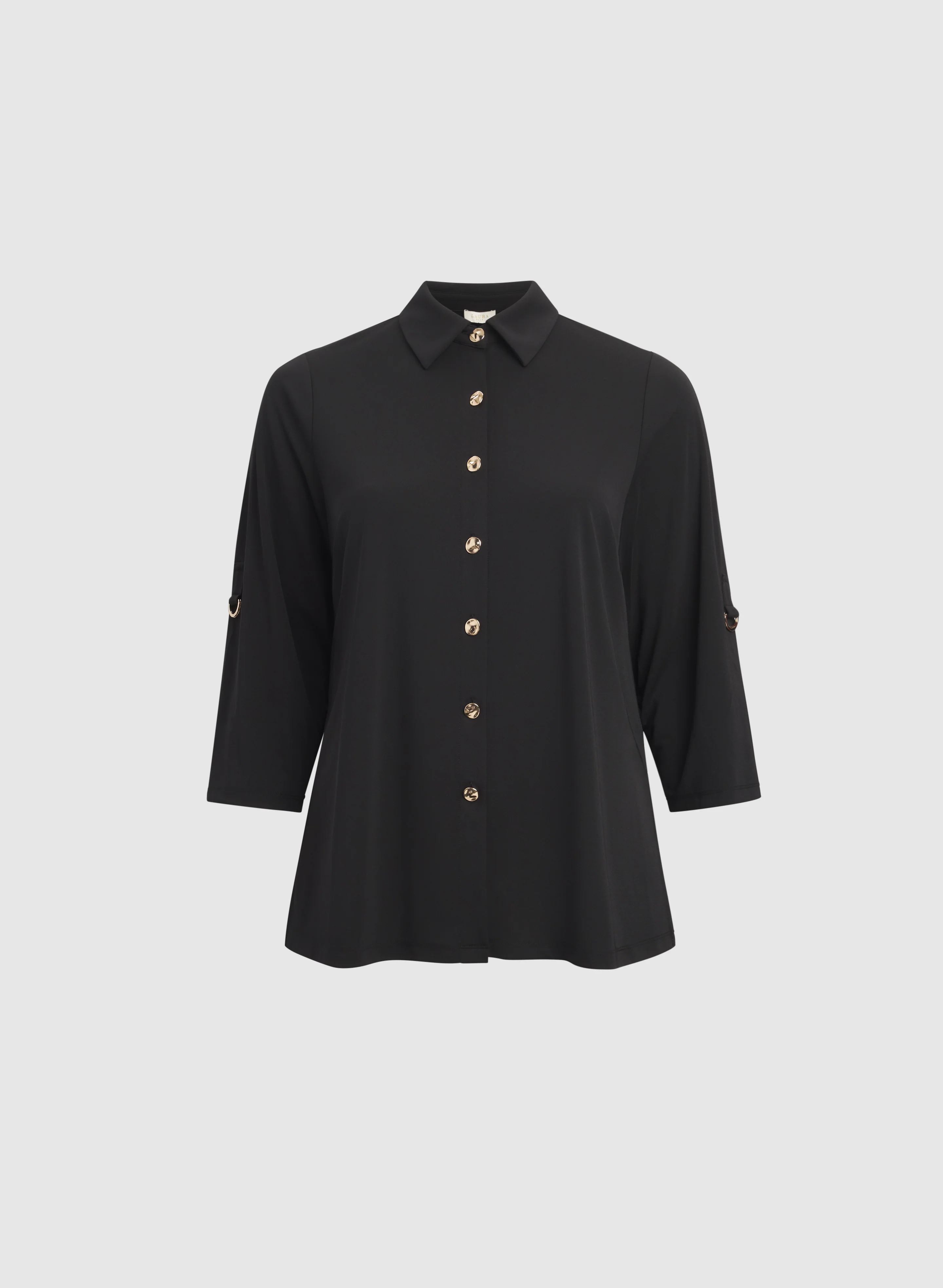 Jersey Button-Down Top - Image 6