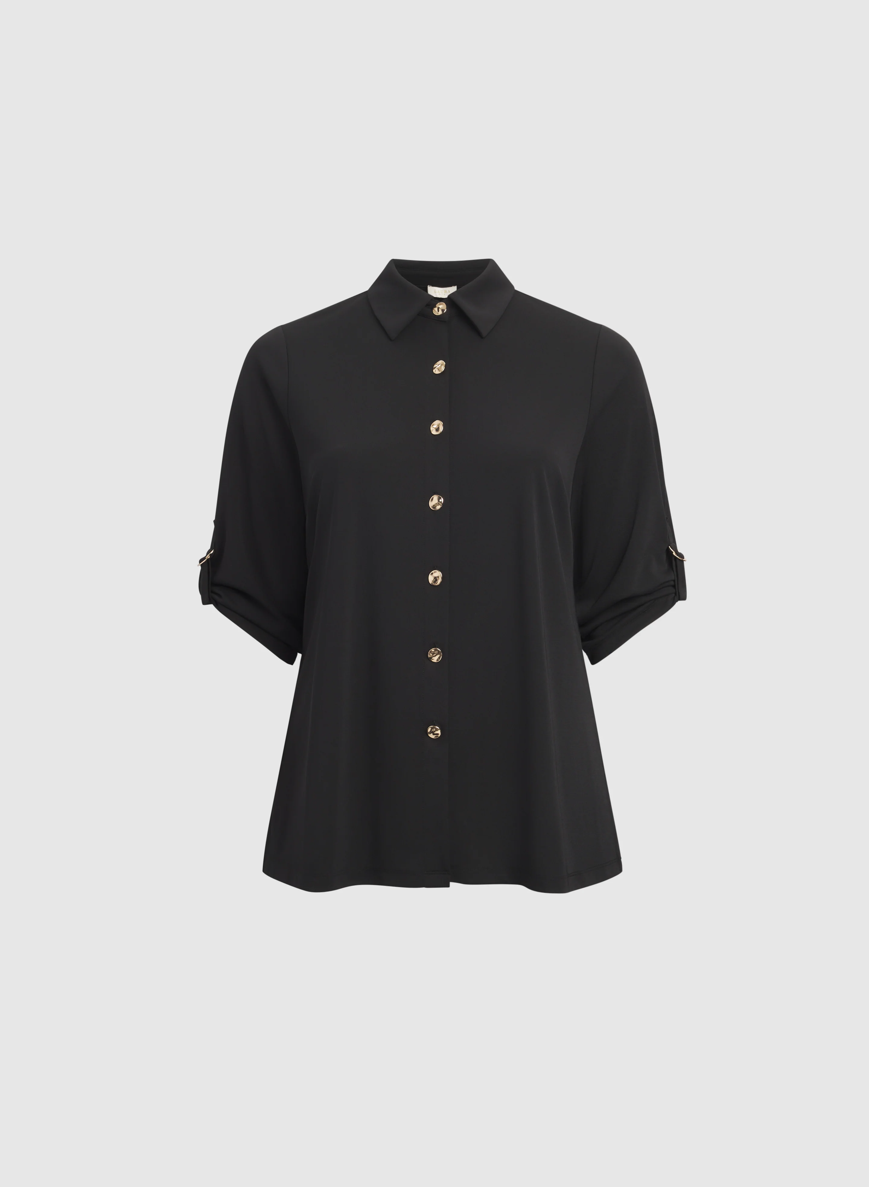 Jersey Button-Down Top - Image 7