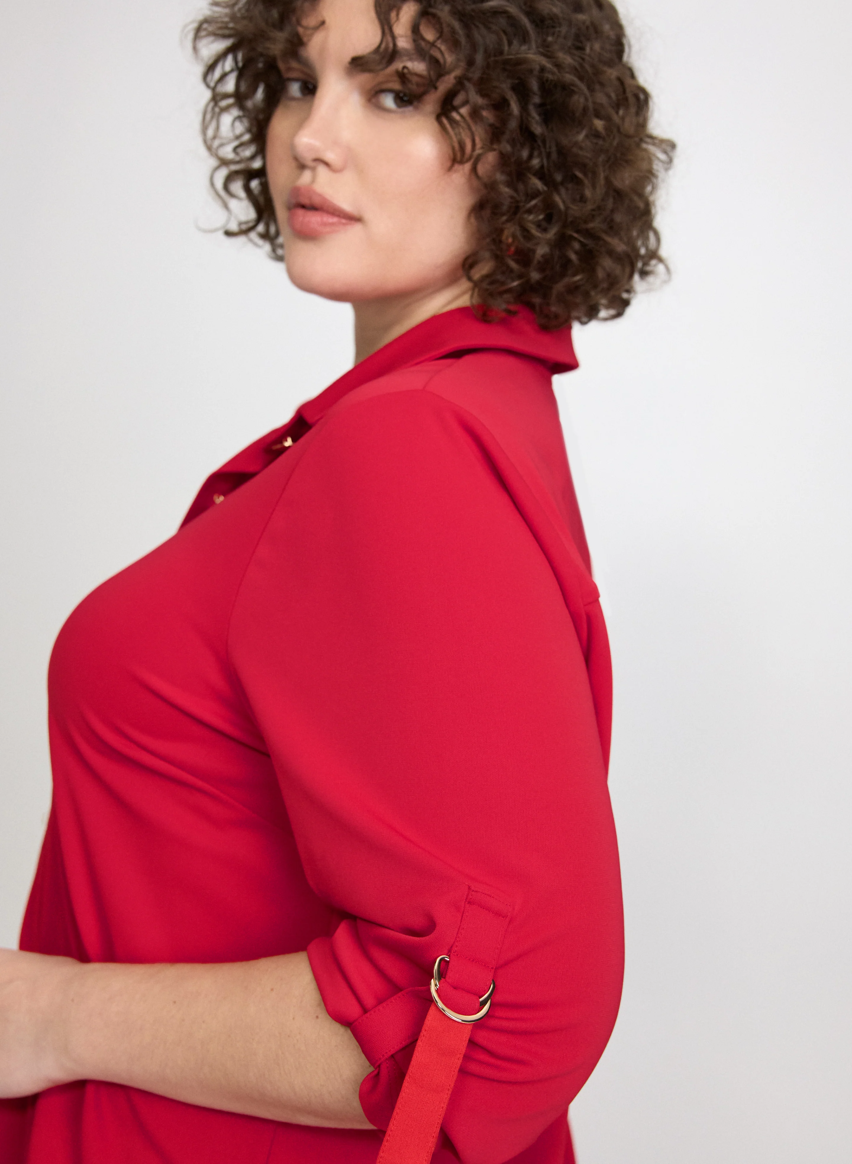 Jersey Button-Down Top - Image 4