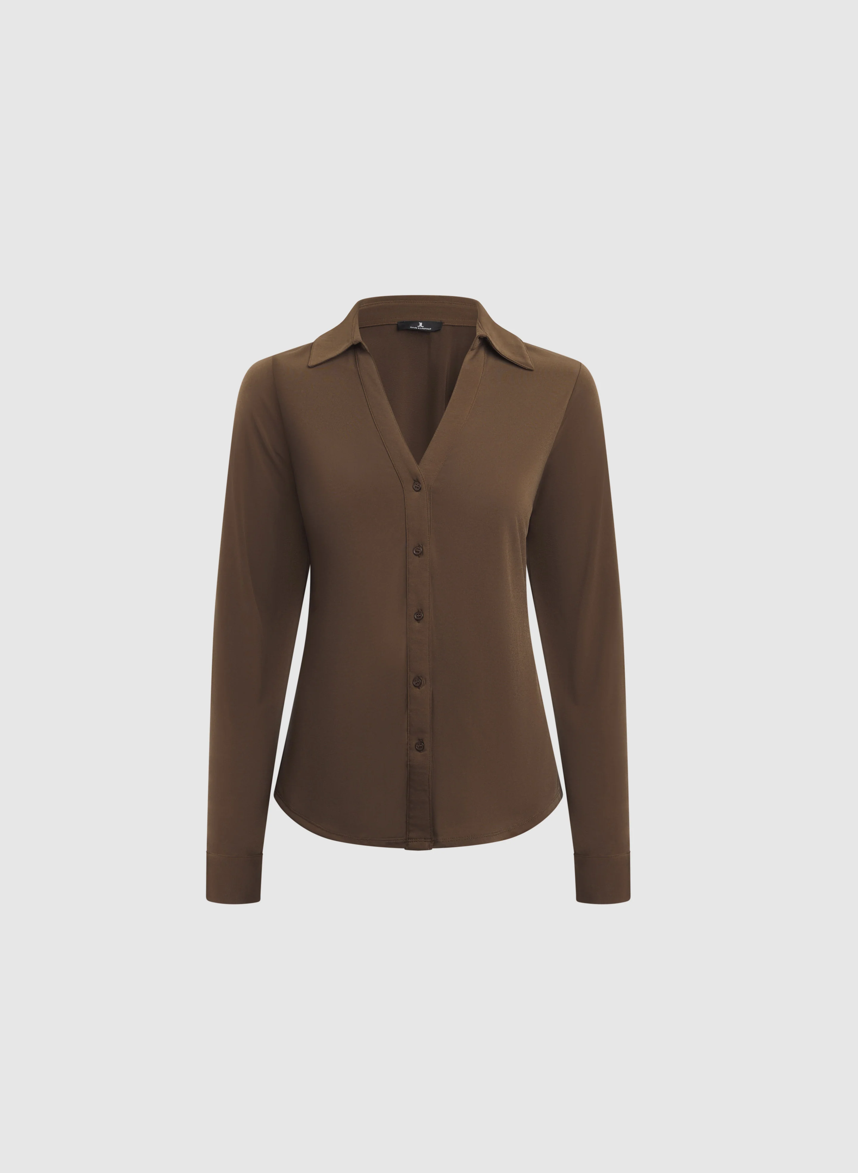 Jersey Button-Down Top - Image 7