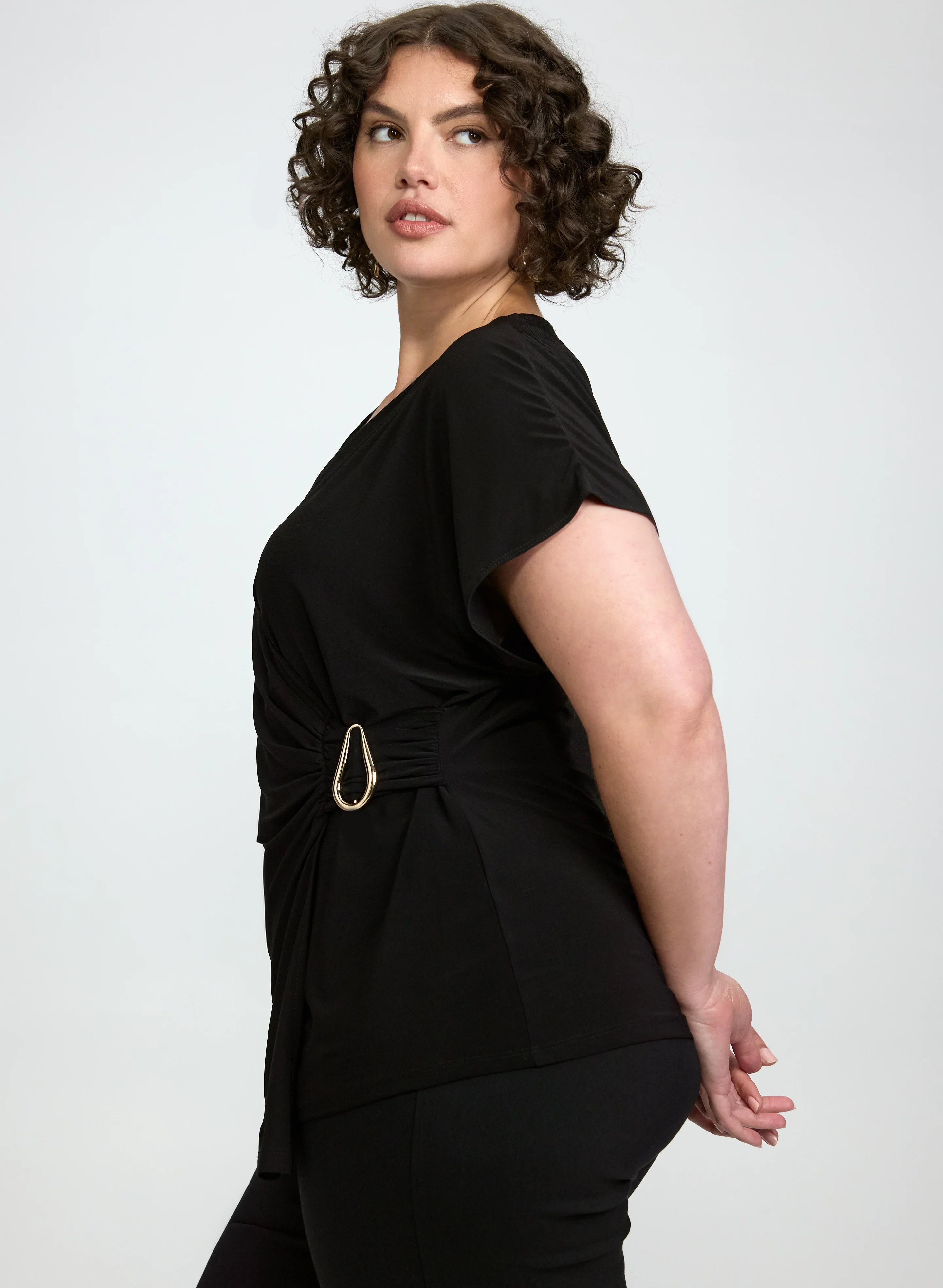Jersey Faux-Wrap Top - Image 2