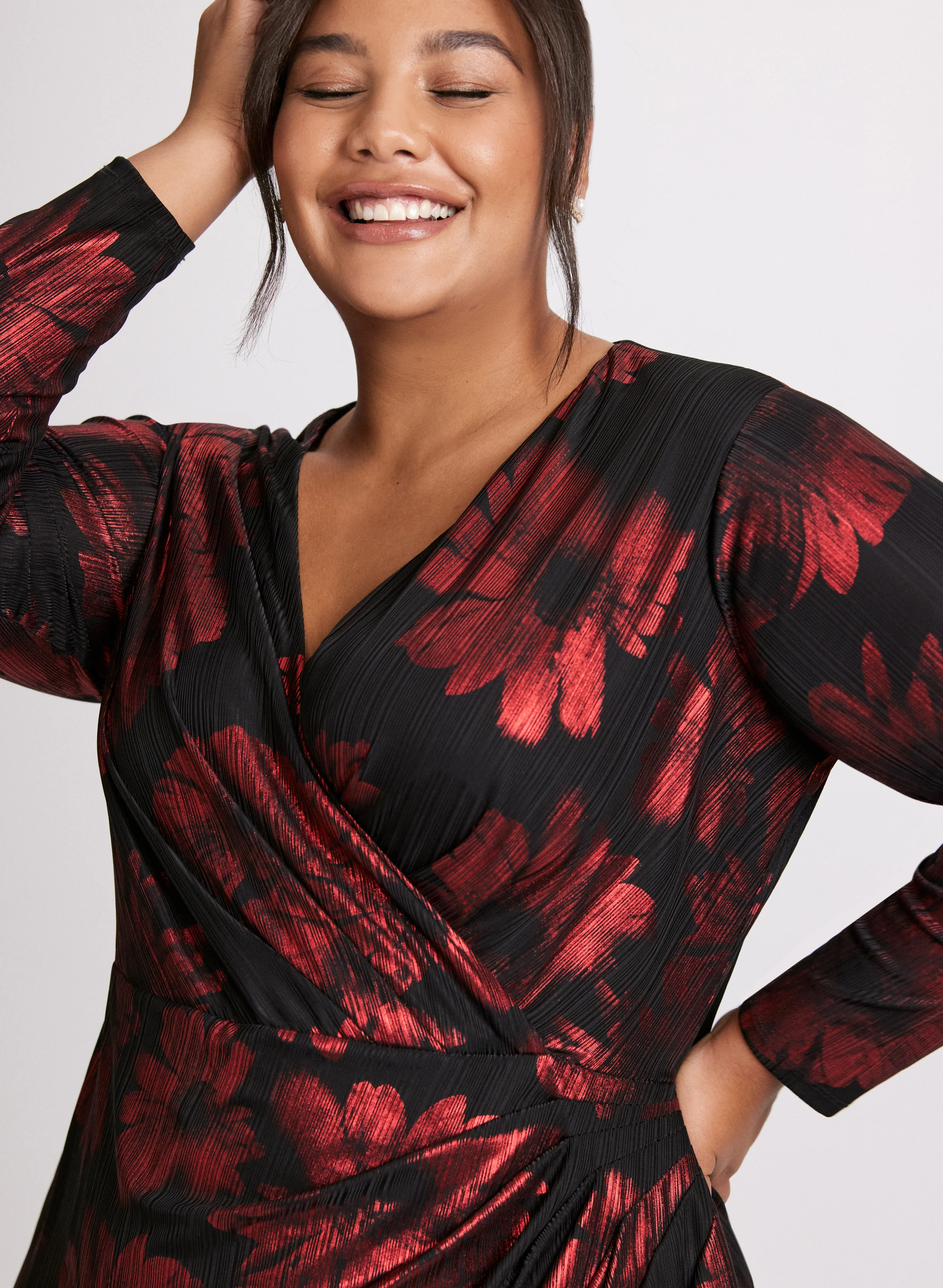 Jersey Poppy Print Dress - Image 4