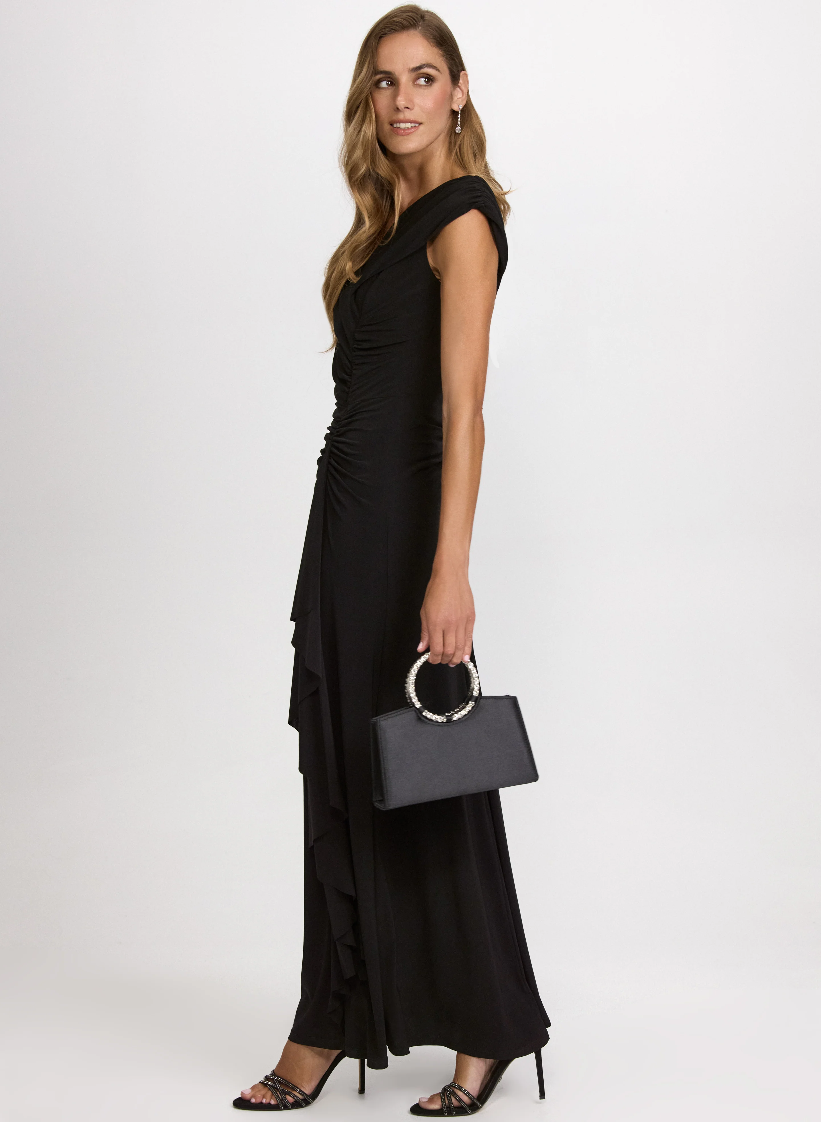 Jersey Waterfall Ruffle Dress - Image 2