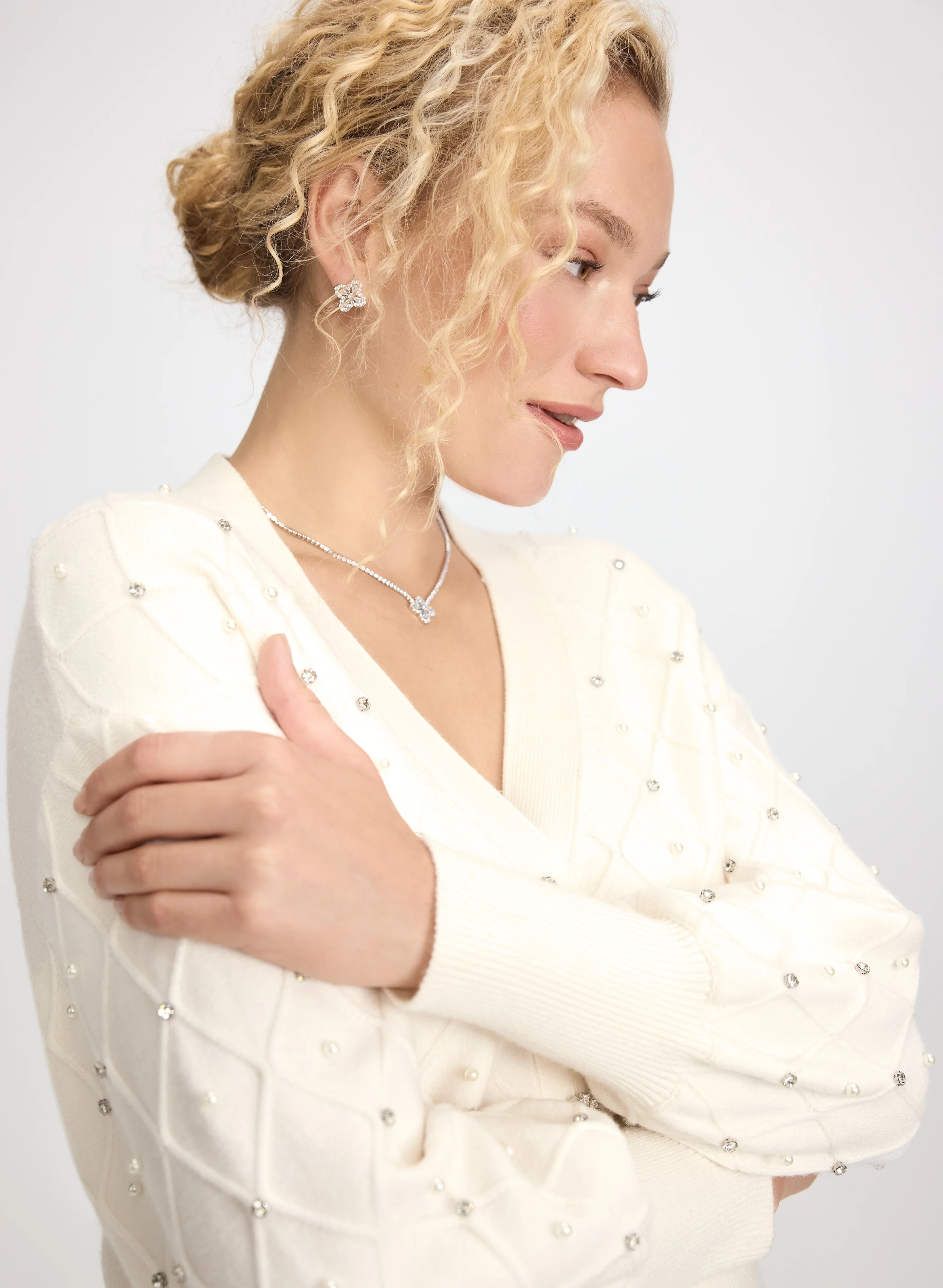 Jeweled Button-Down Cardigan - Image 6