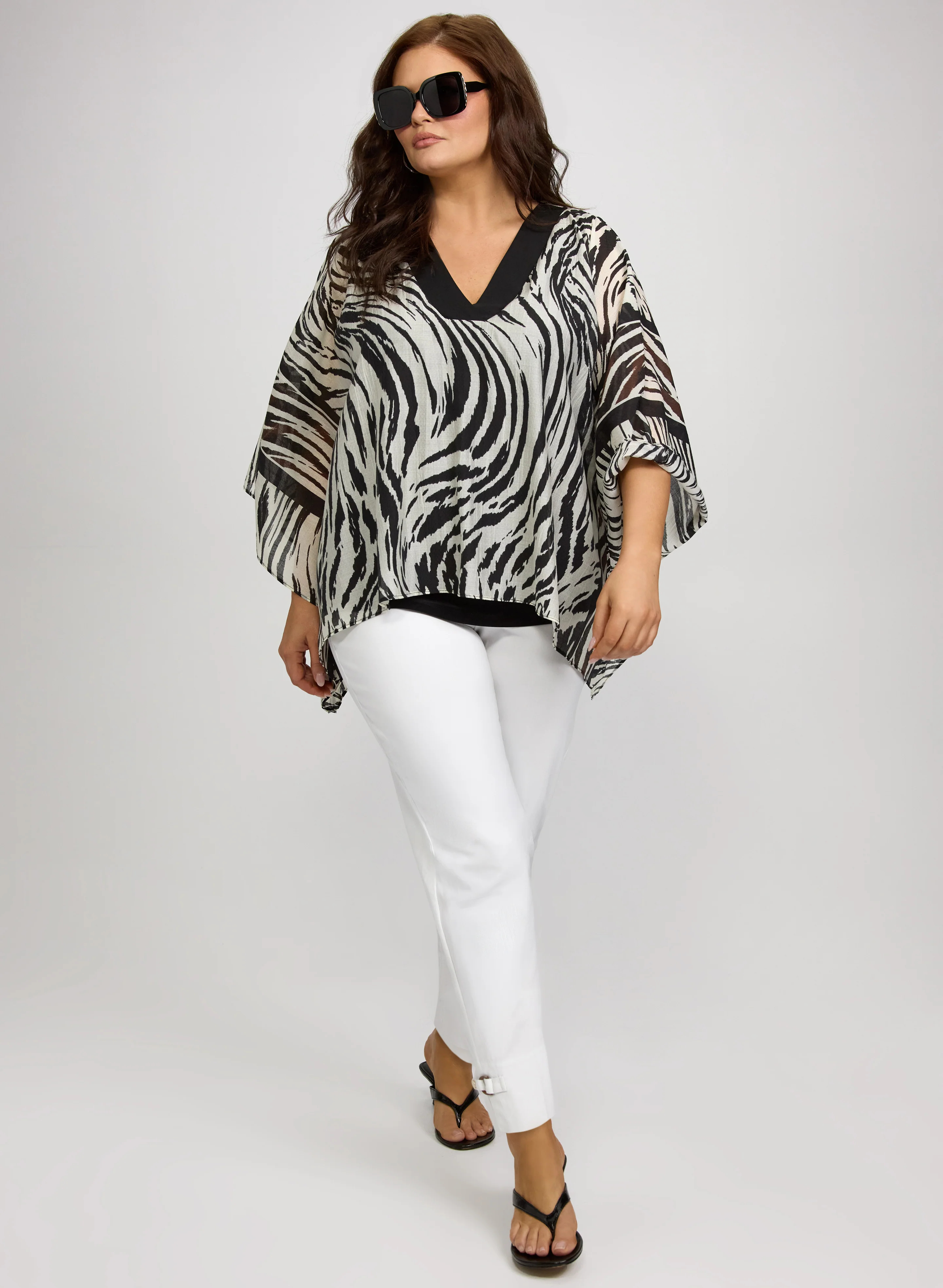 Joseph Ribkoff - Animal Chiffon Blouse - Image 3