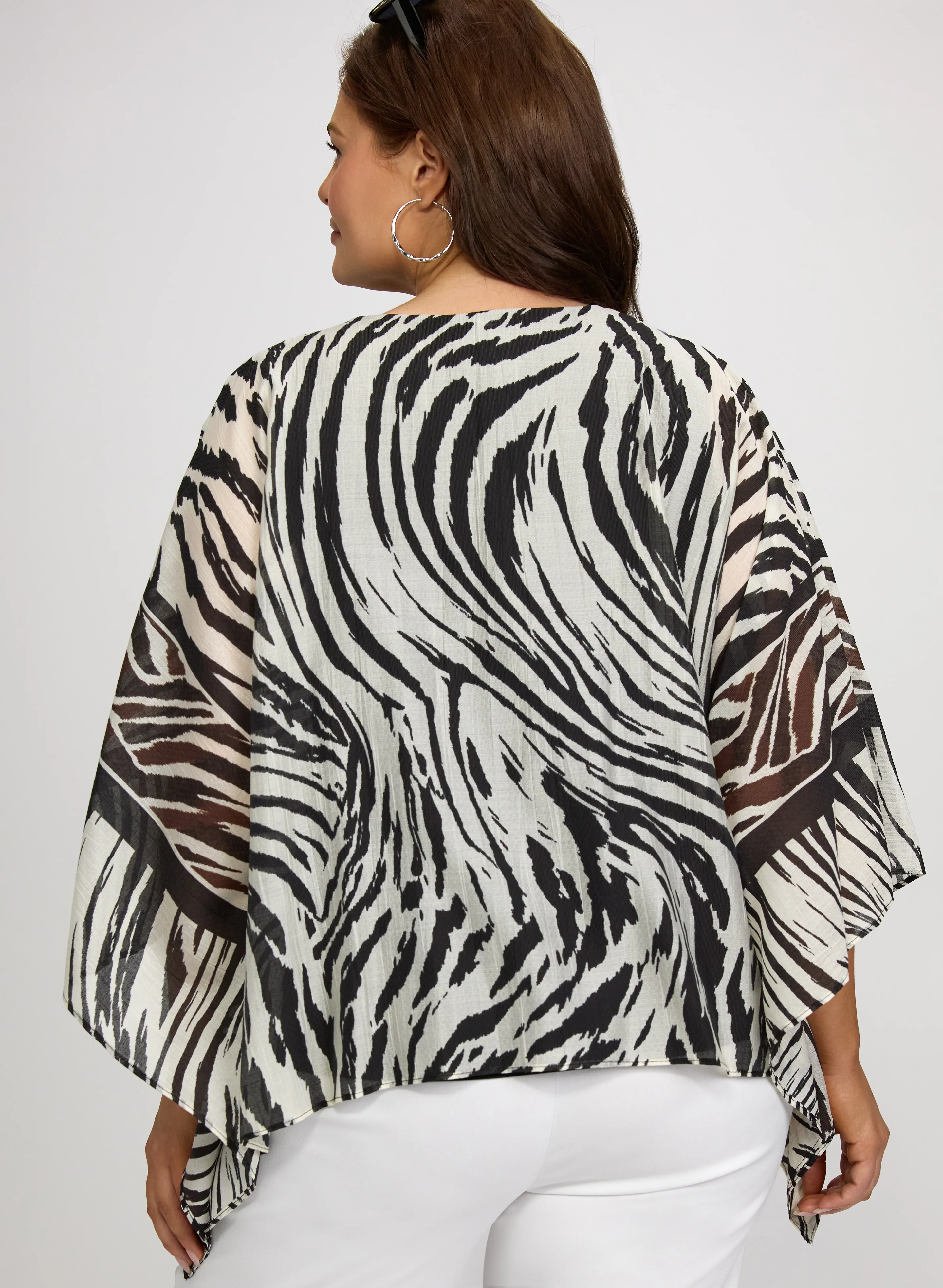 Joseph Ribkoff - Animal Chiffon Blouse - Image 4