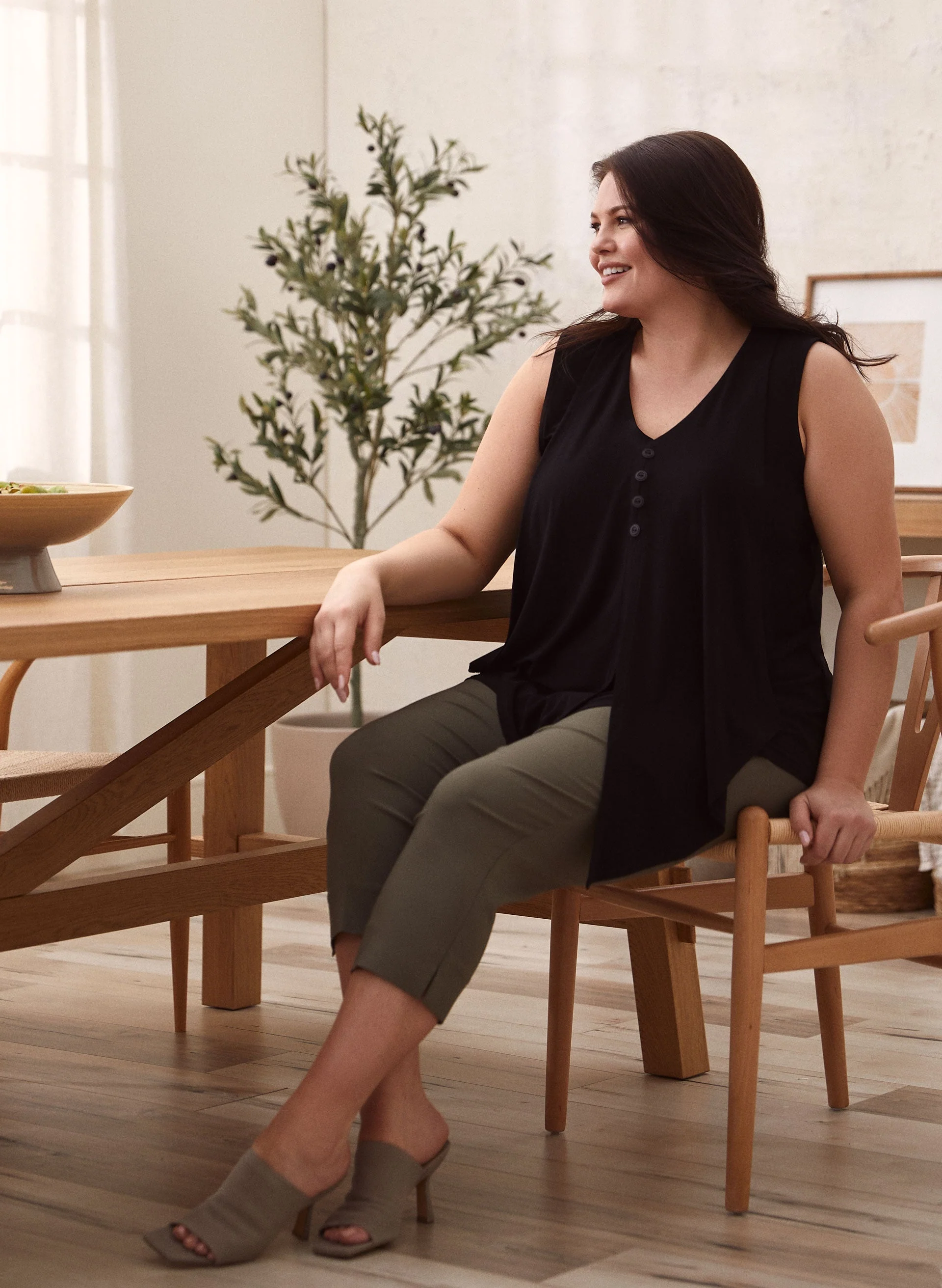 Joseph Ribkoff - Asymmetric Button Front Tunic - Image 3