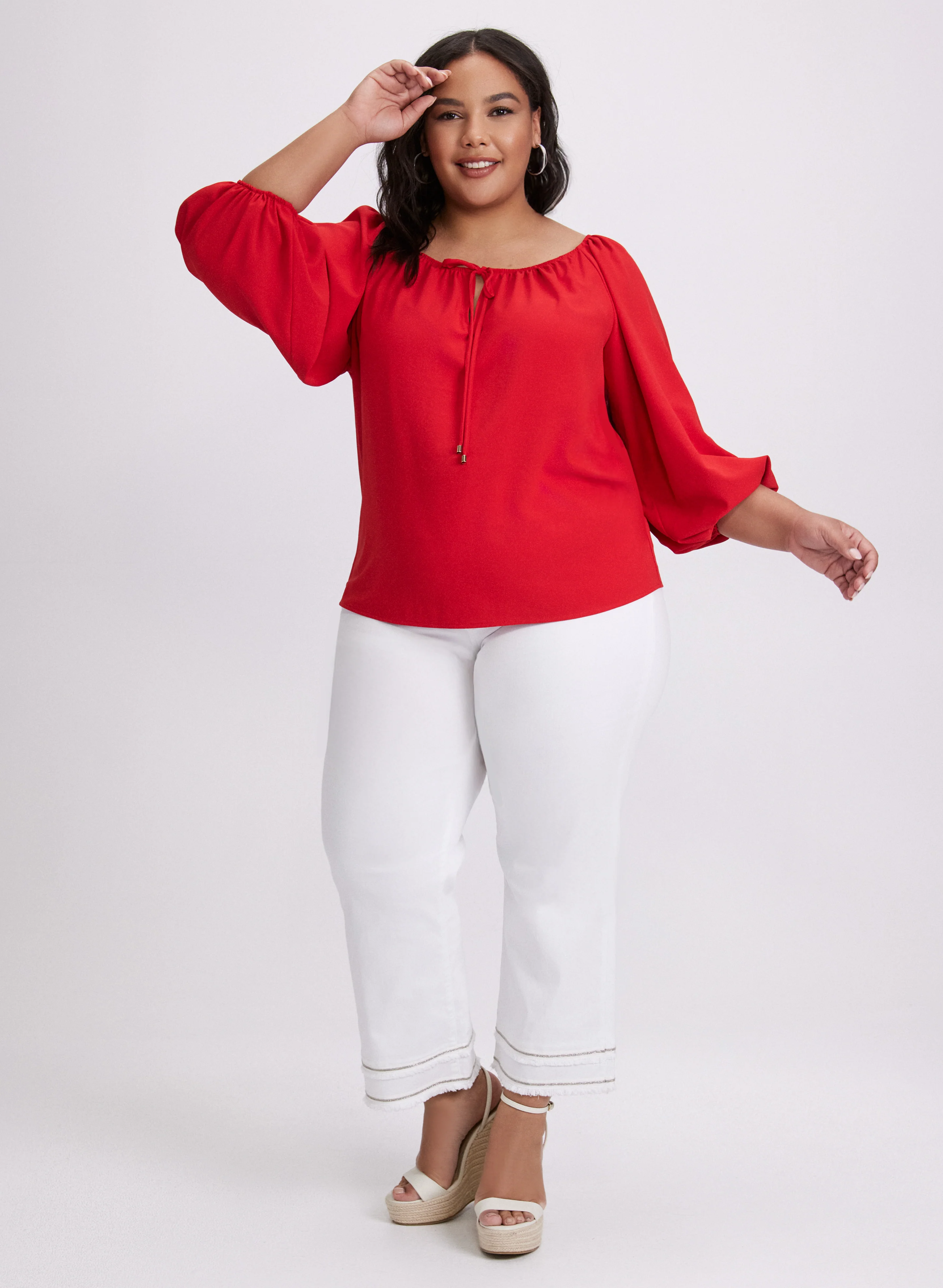 Joseph Ribkoff - Balloon Sleeve Blouse - Image 3