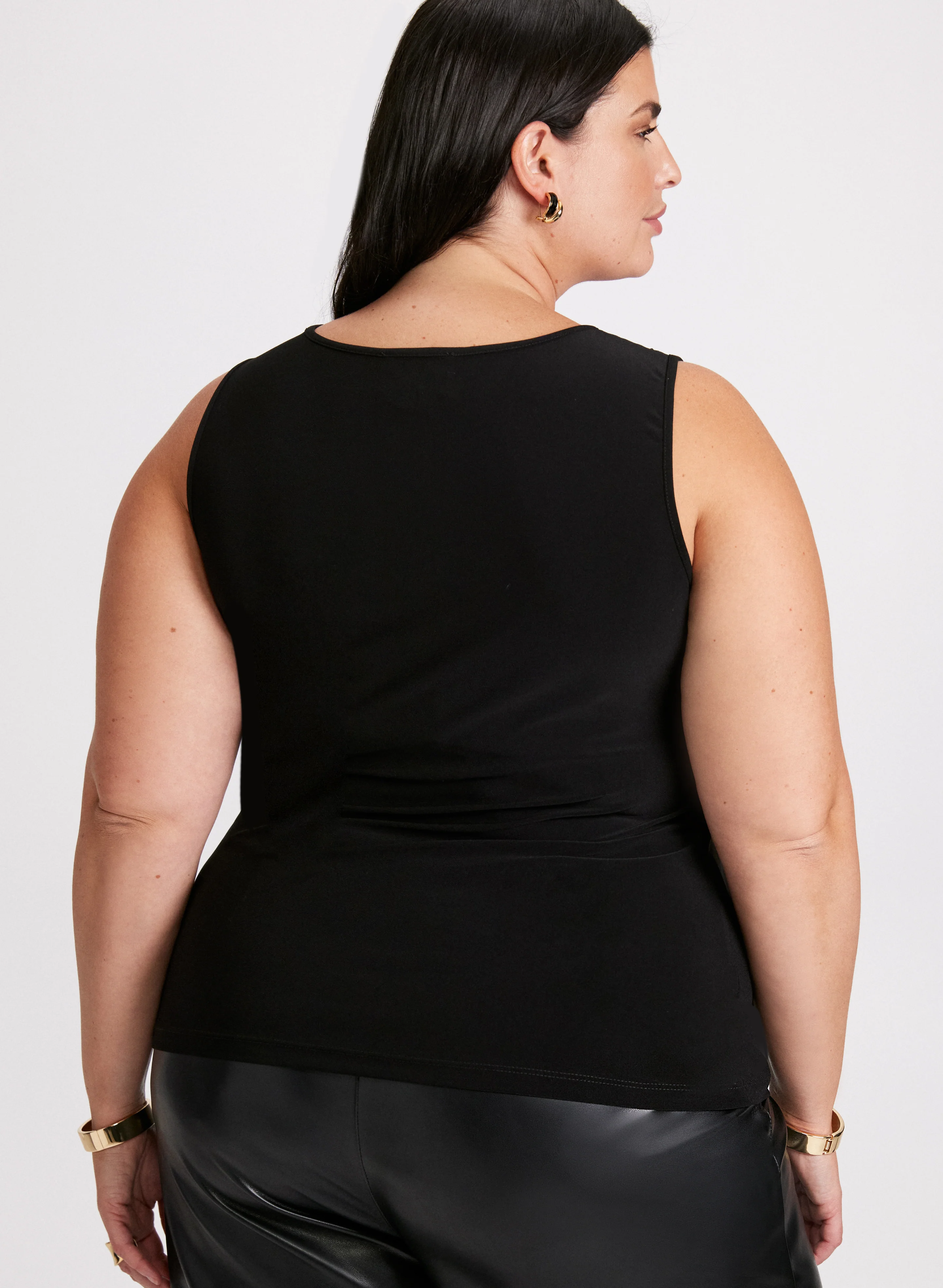 Joseph Ribkoff - Beaded Mesh Yoke Top - Image 4