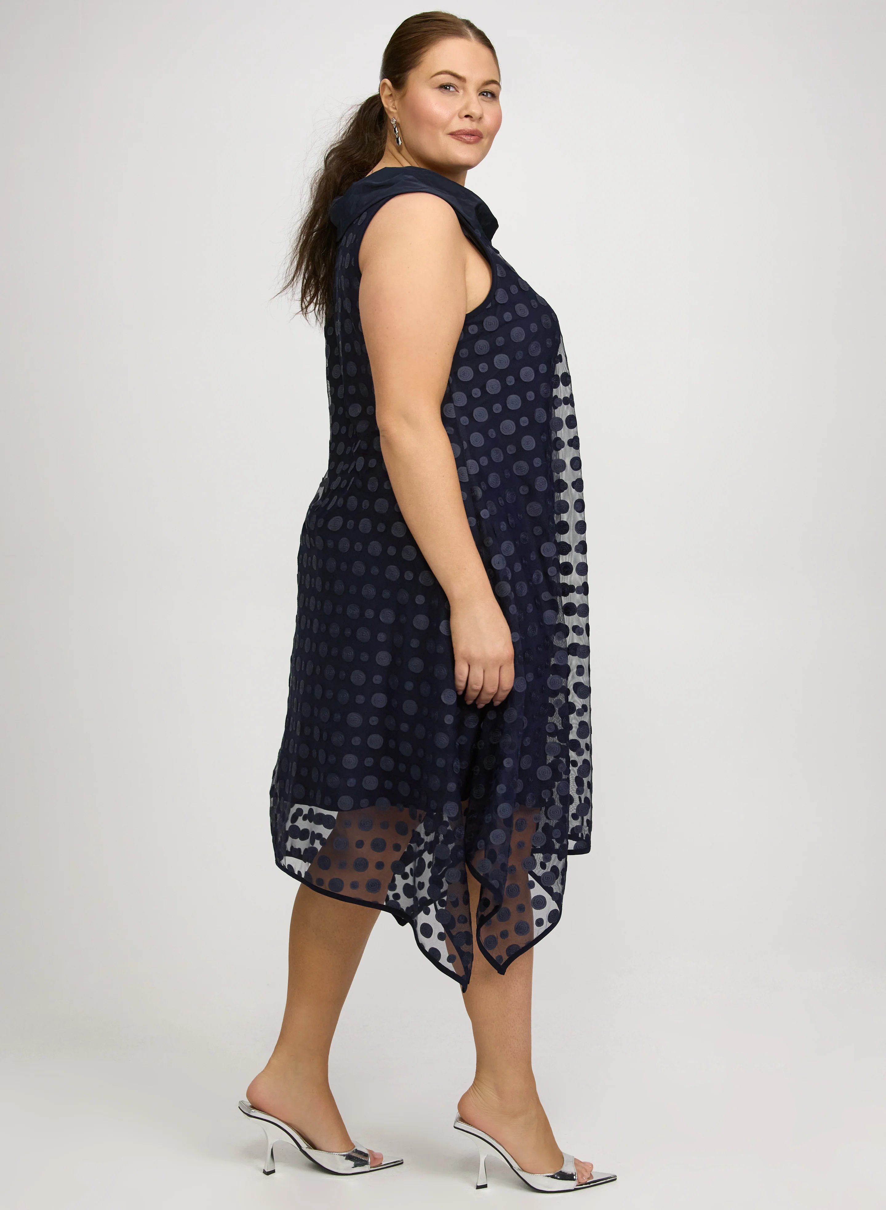 Joseph Ribkoff - Circle Applique Taffeta Dress - Image 5