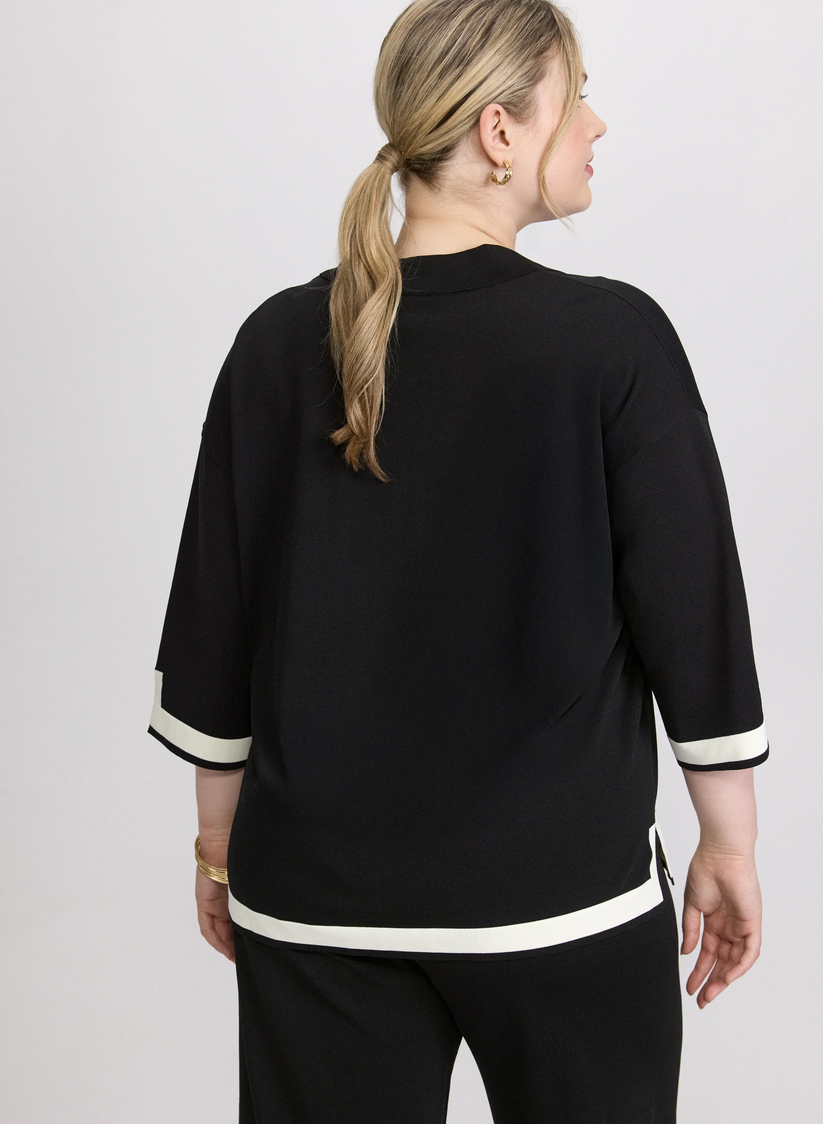 Joseph Ribkoff - Contrast Trim Sweater - Image 4