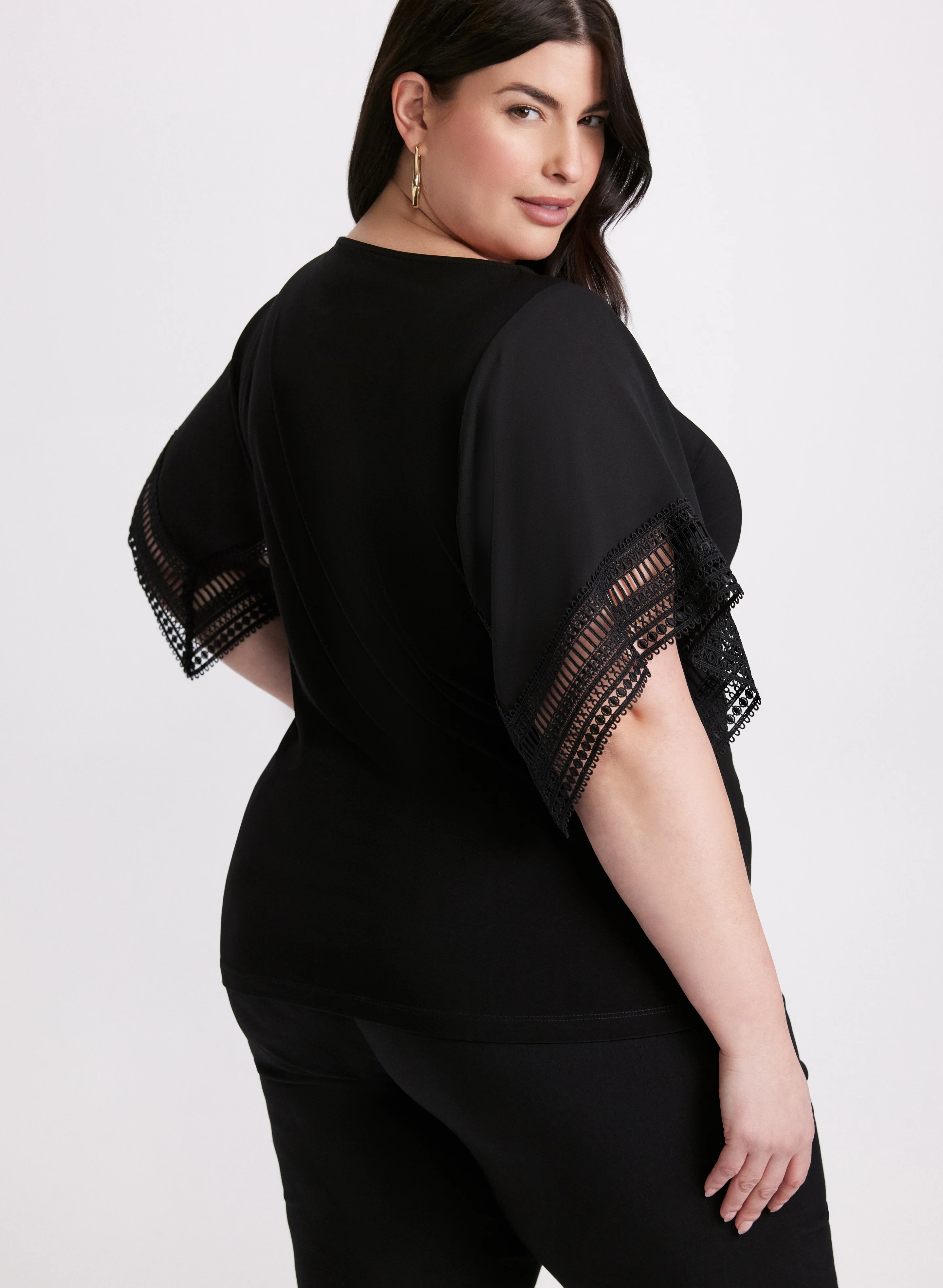 Joseph Ribkoff - Crochet Trim Top - Image 4