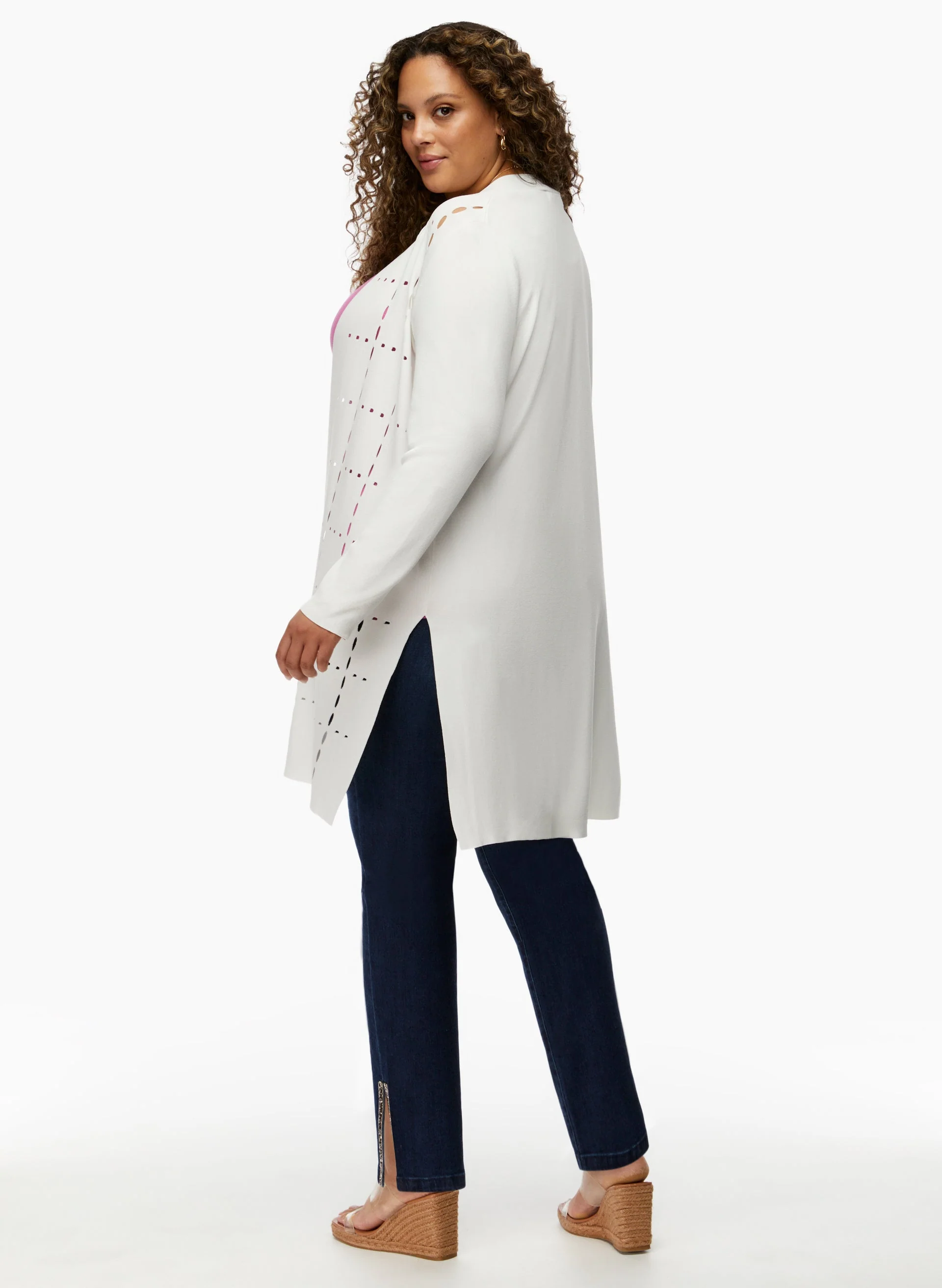 Joseph Ribkoff - Cutout Detail Cardigan - Image 3
