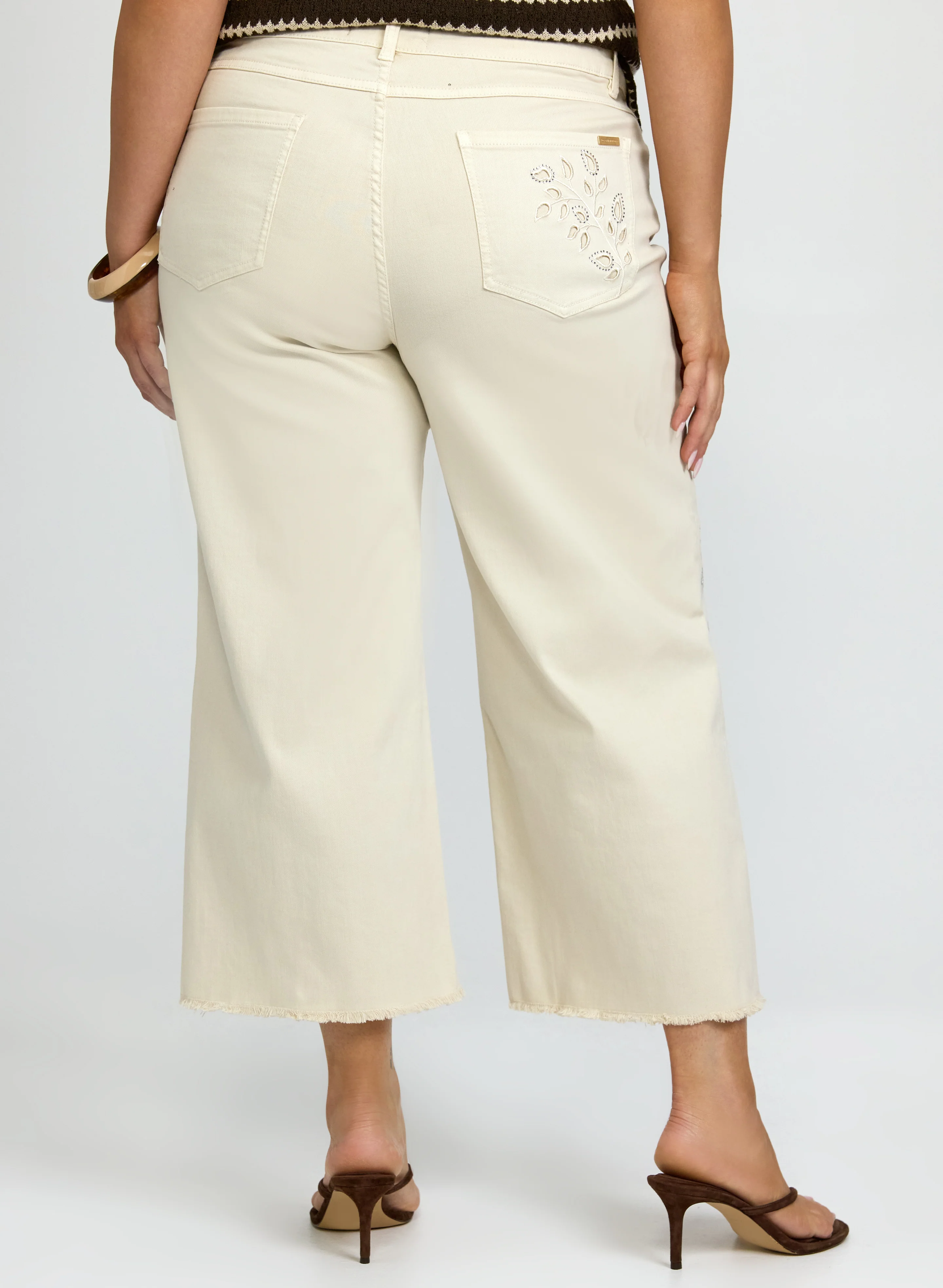 Joseph Ribkoff - Embroidered Denim Culottes - Image 4