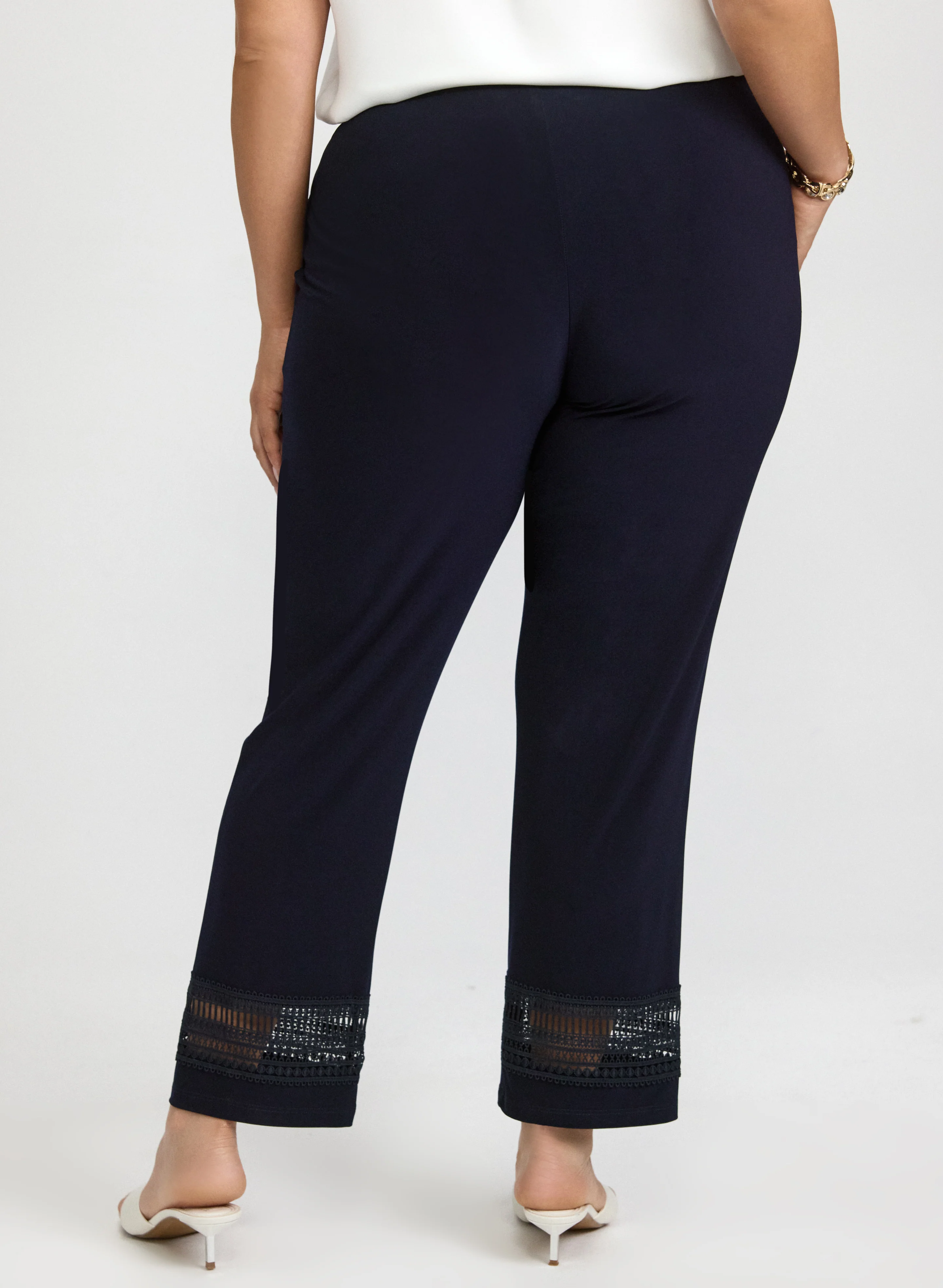 Joseph Ribkoff - Embroidered Hem Pants - Image 4