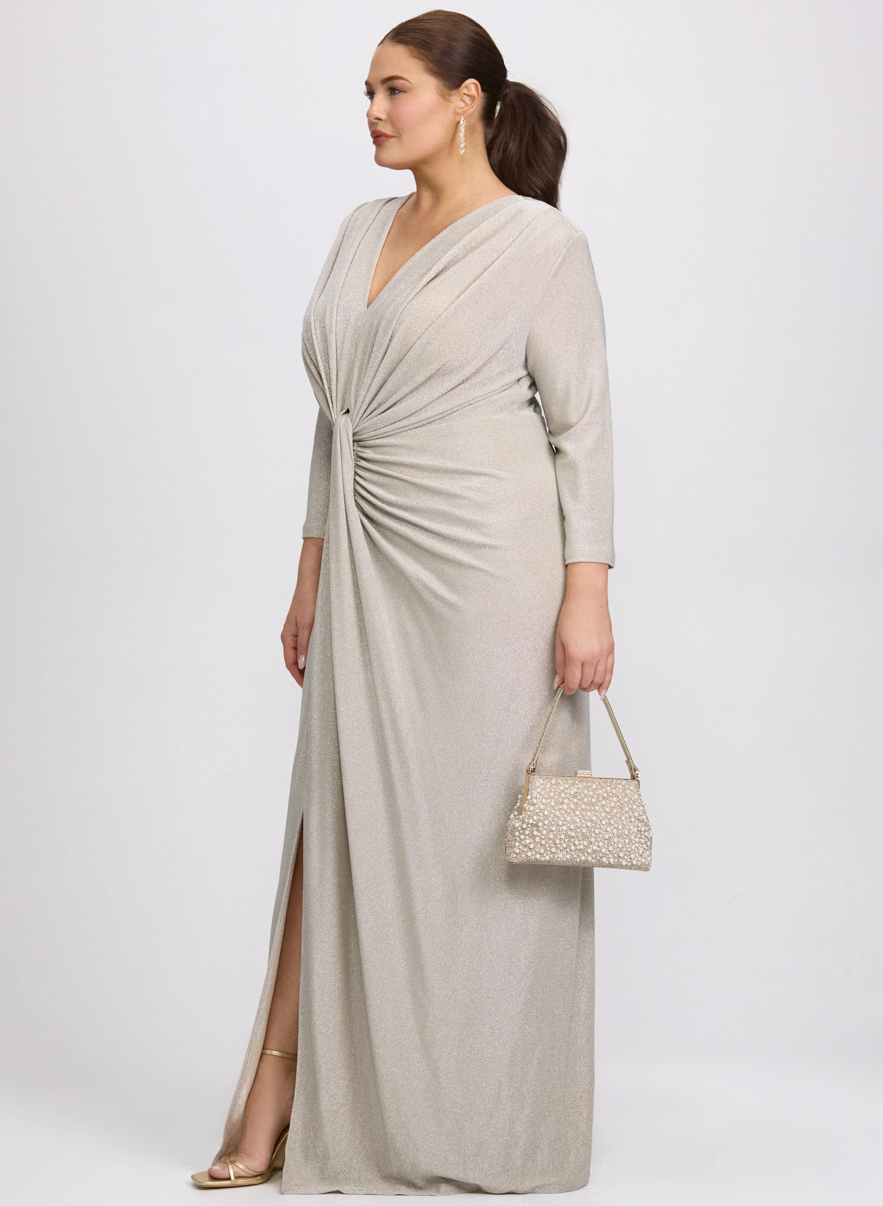 Joseph Ribkoff - Fitted Glitter Dress - Image 3