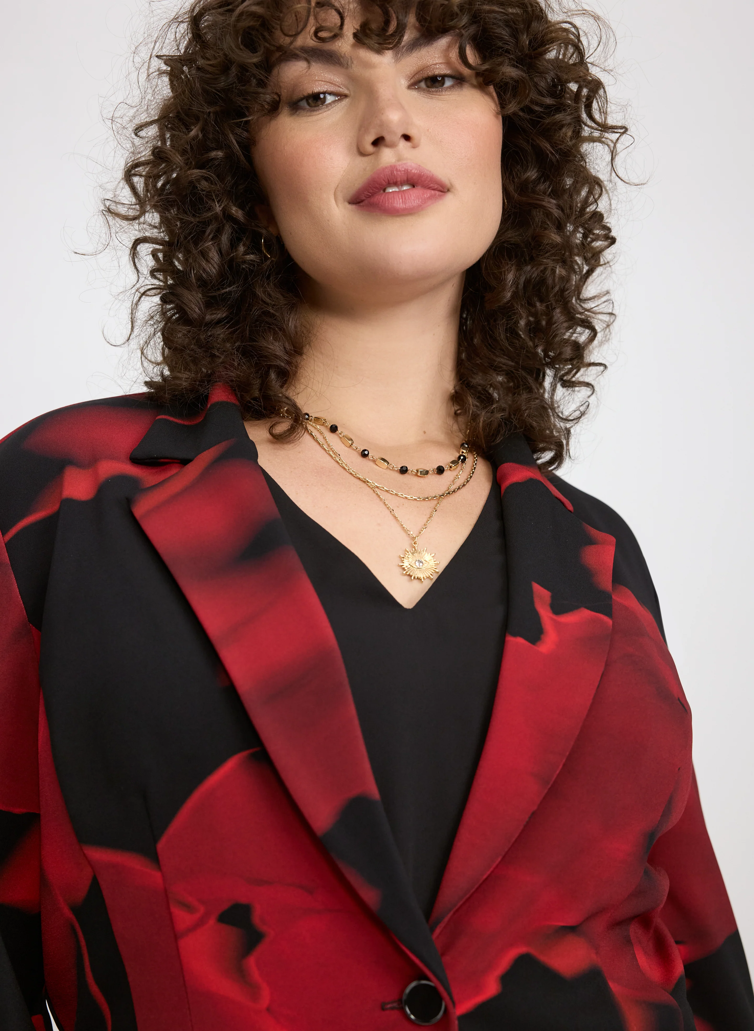 Joseph Ribkoff - Floral Peak Lapel Blazer - Image 6