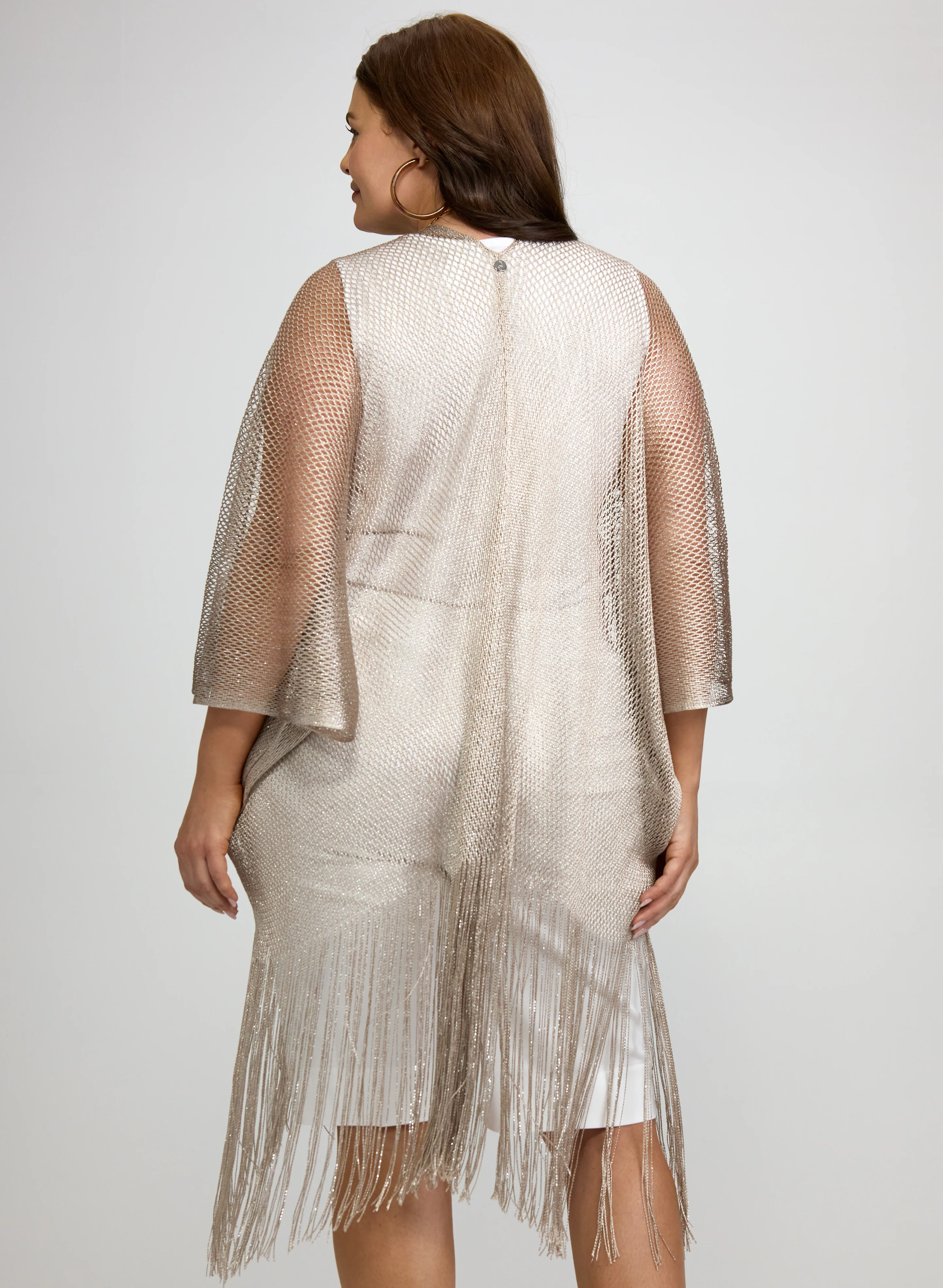 Joseph Ribkoff - Fringe Detail Cardigan - Image 4