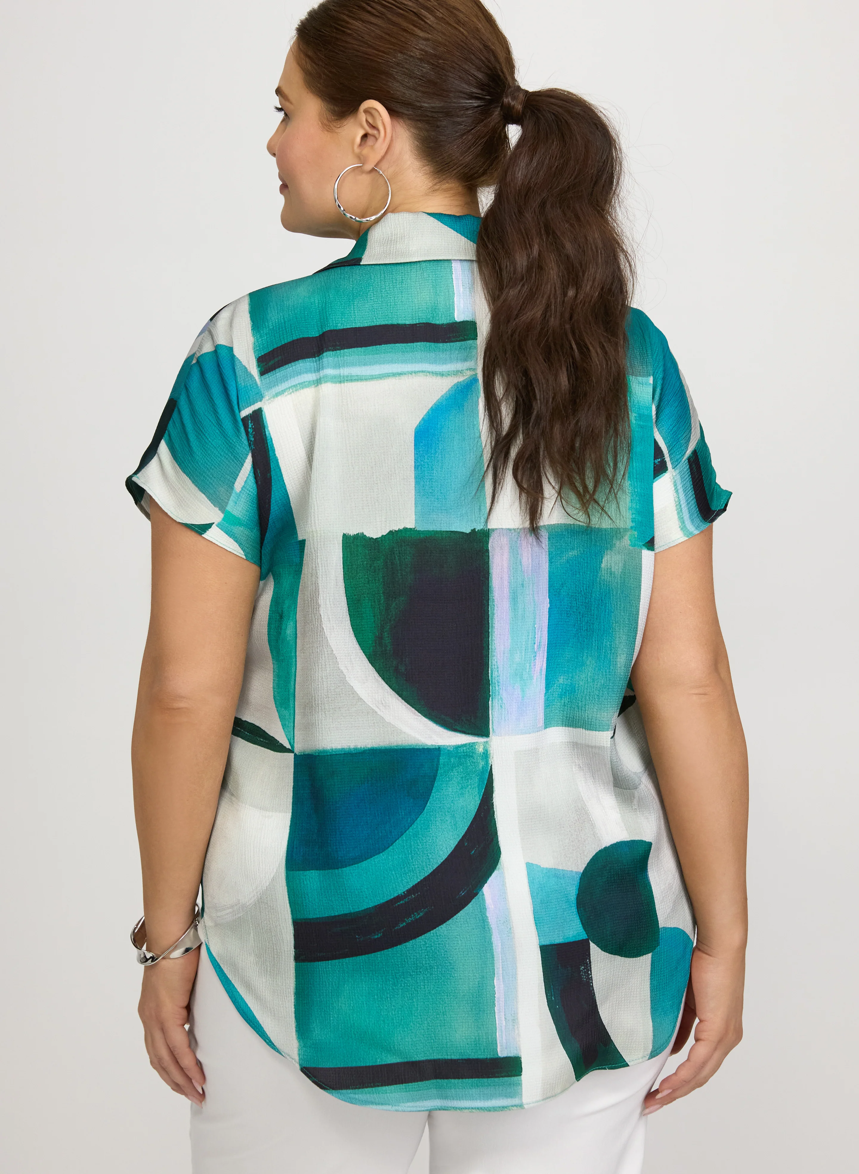 Joseph Ribkoff - Geometric Print Blouse - Image 4
