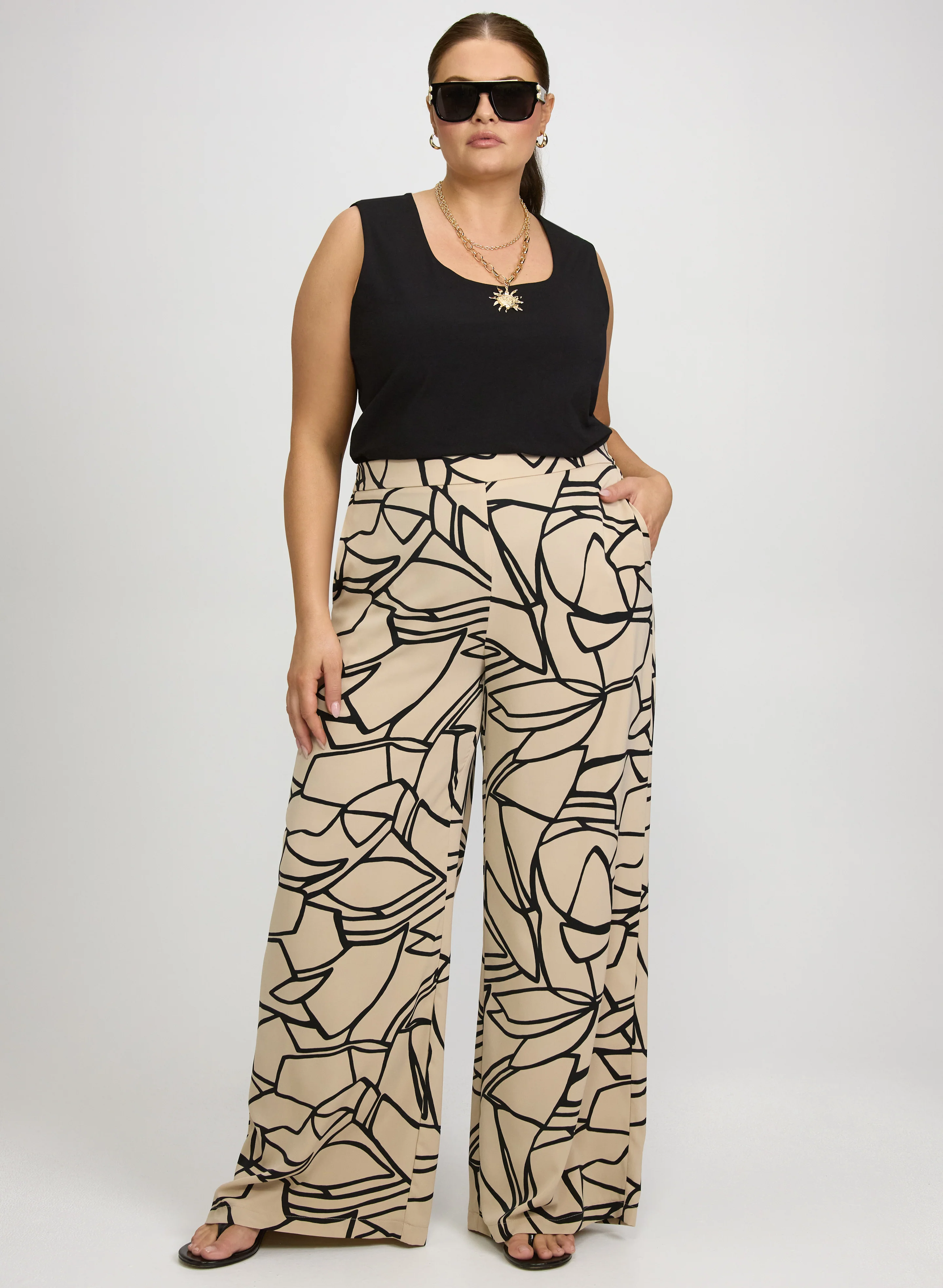 Joseph Ribkoff - Geometric Print Pants - Image 3
