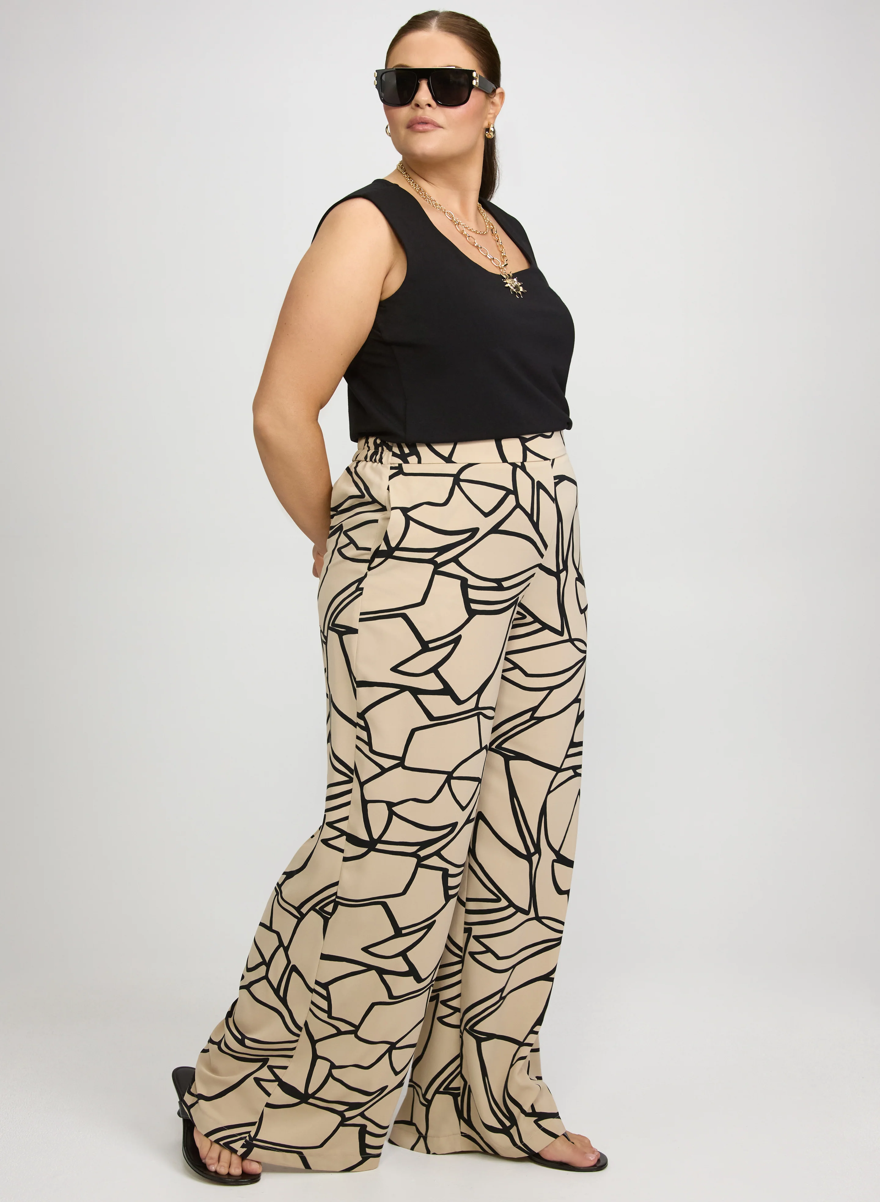 Joseph Ribkoff - Geometric Print Pants - Image 5
