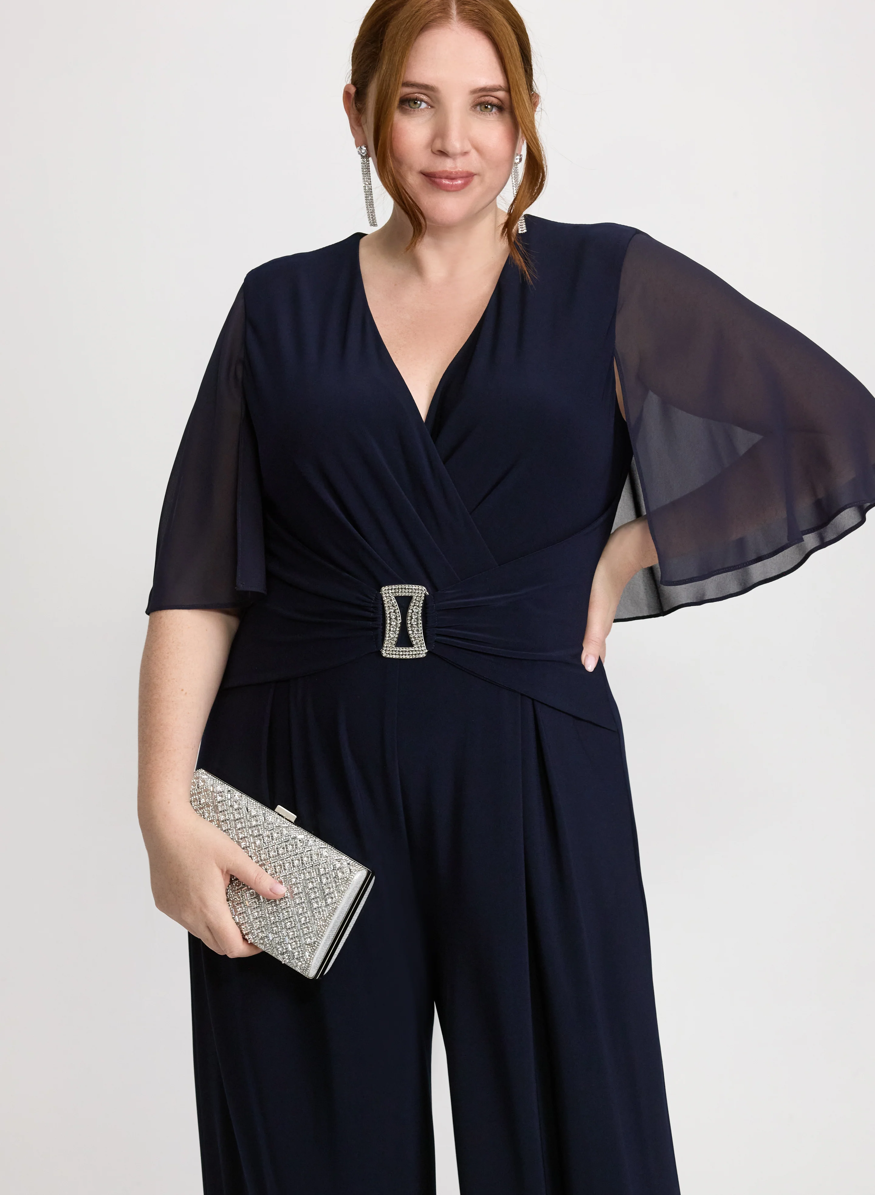 Joseph Ribkoff - Jeweled Chiffon Jumpsuit - Image 4