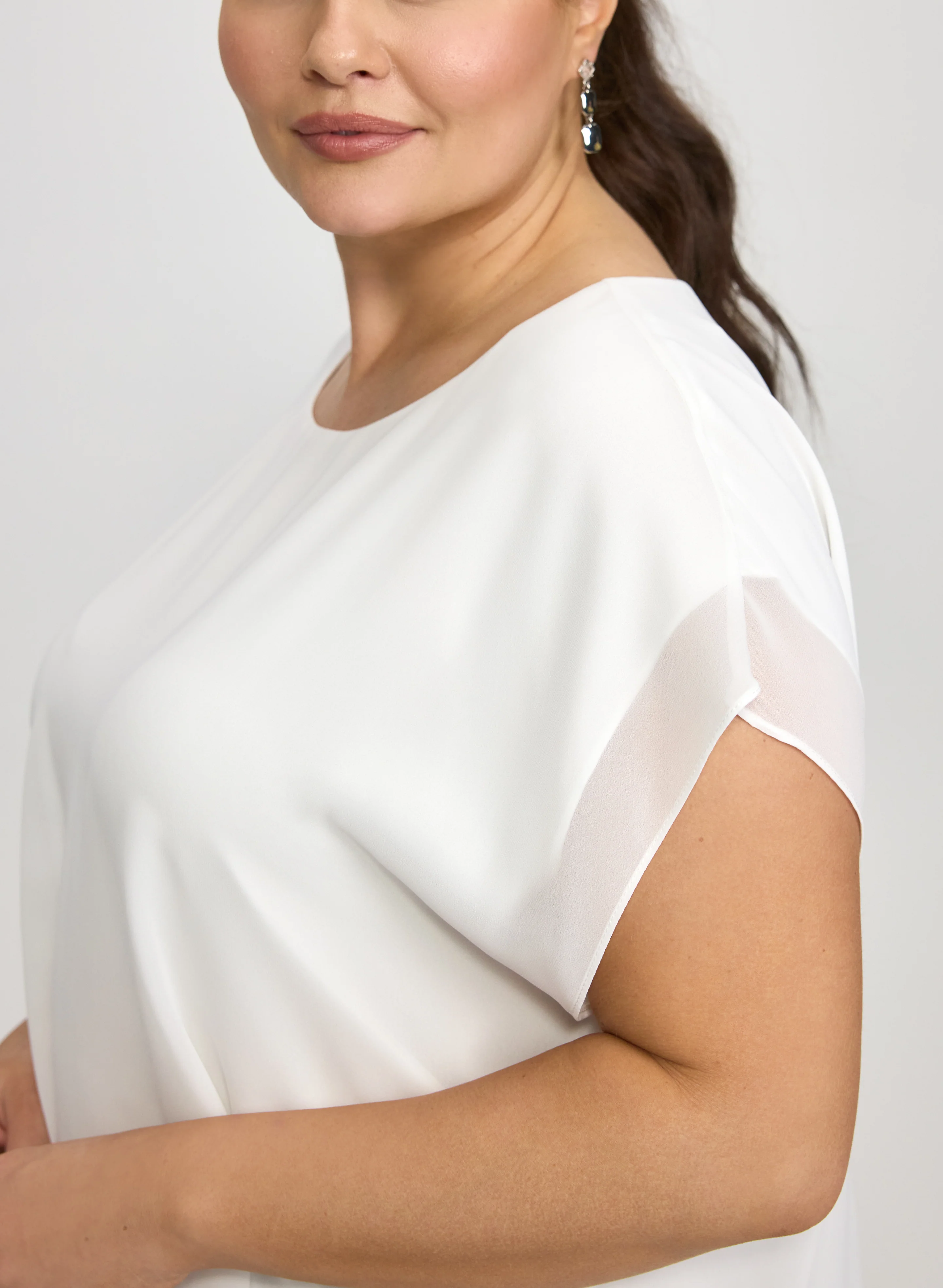 Joseph Ribkoff - Layered Chiffon Blouse - Image 2