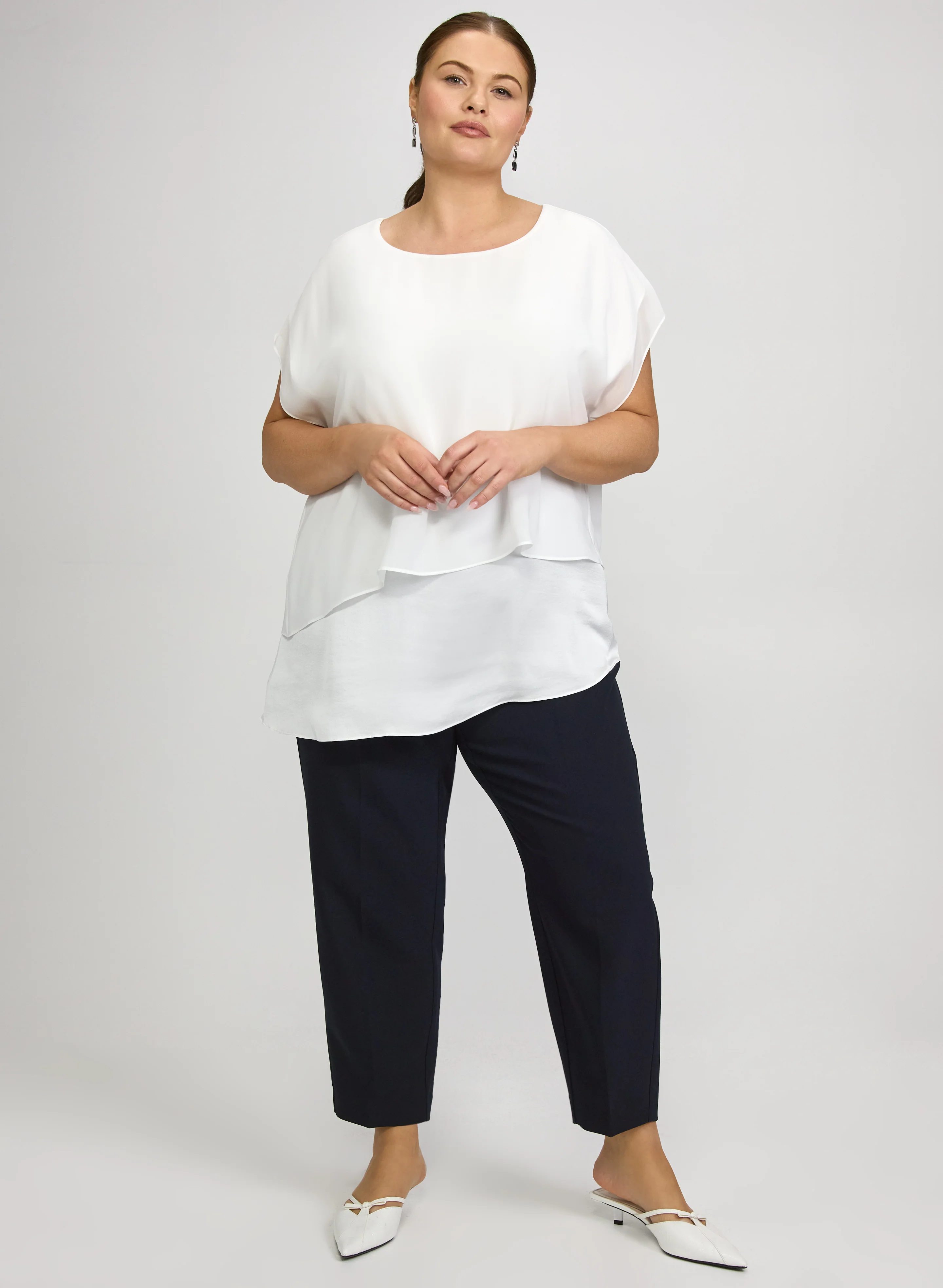 Joseph Ribkoff - Layered Chiffon Blouse - Image 3