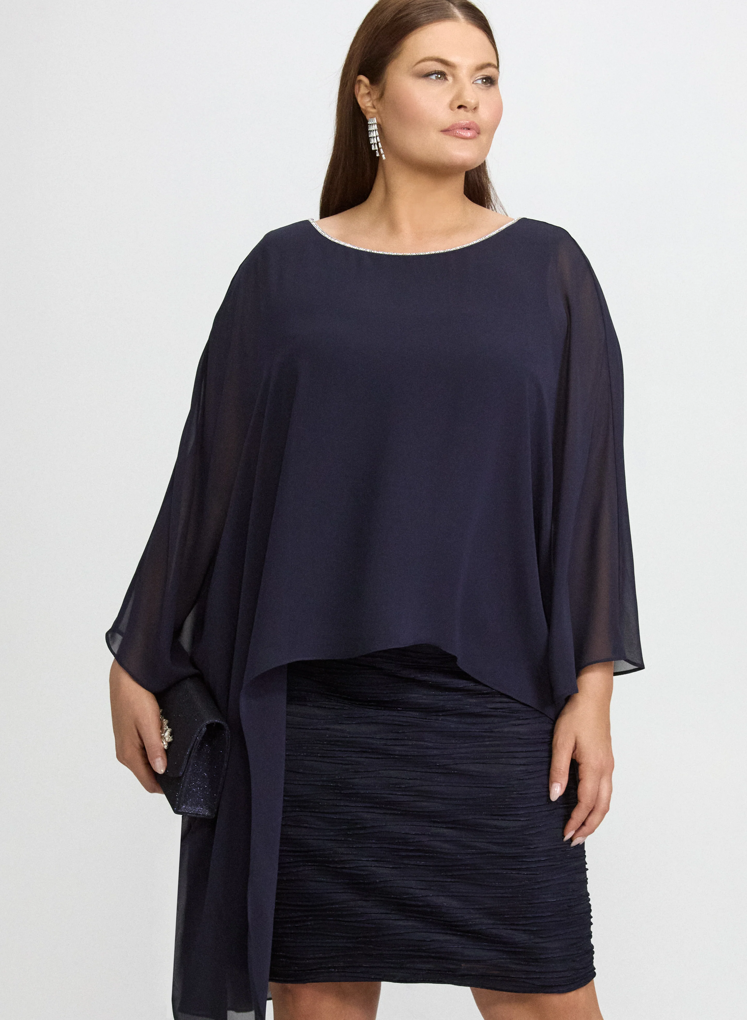 Joseph Ribkoff - Layered Textured Dress - Image 4