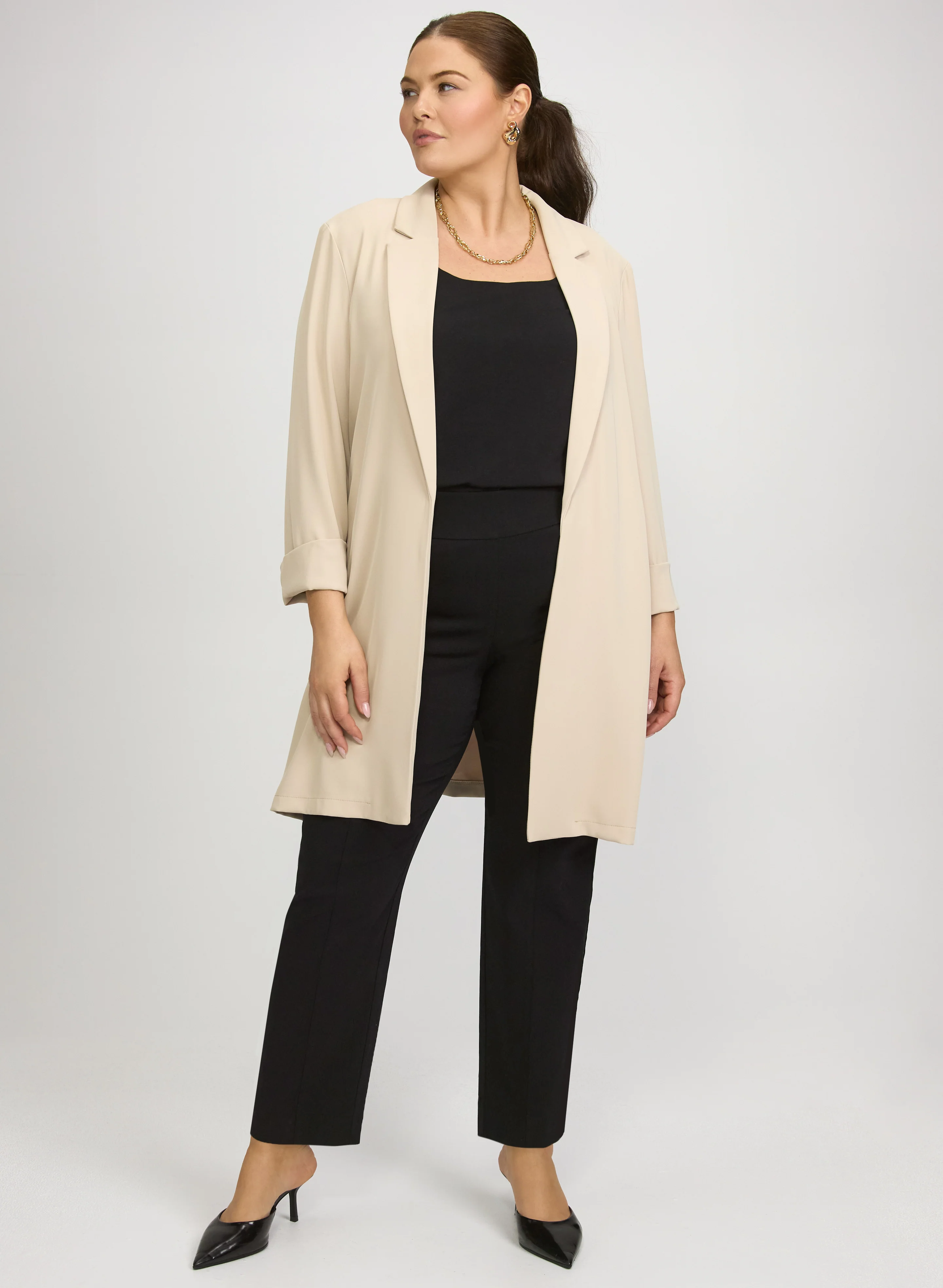 Joseph Ribkoff - Long Open-Front Blazer - Image 3