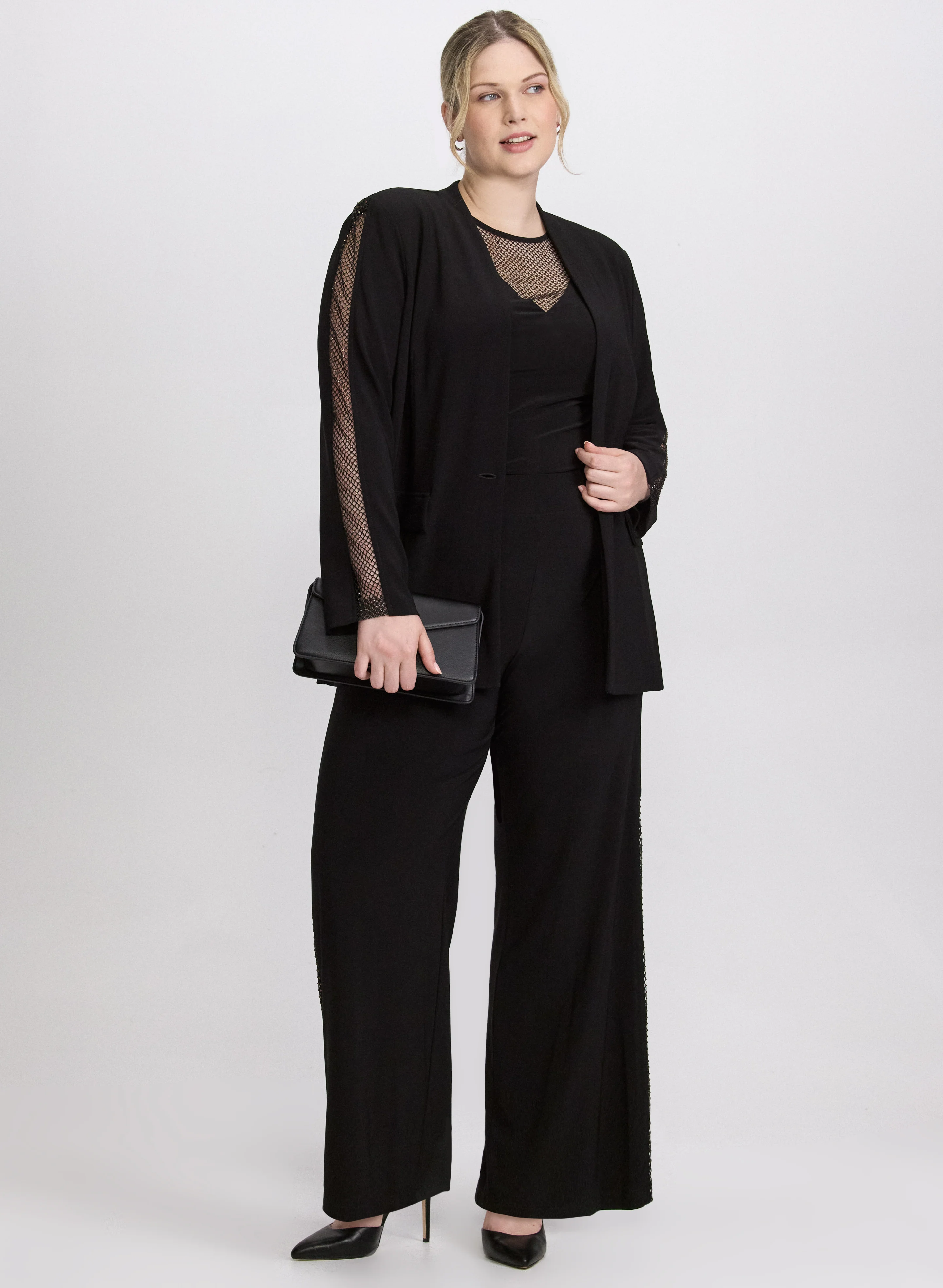 Joseph Ribkoff - Mesh Trim Pants - Image 3