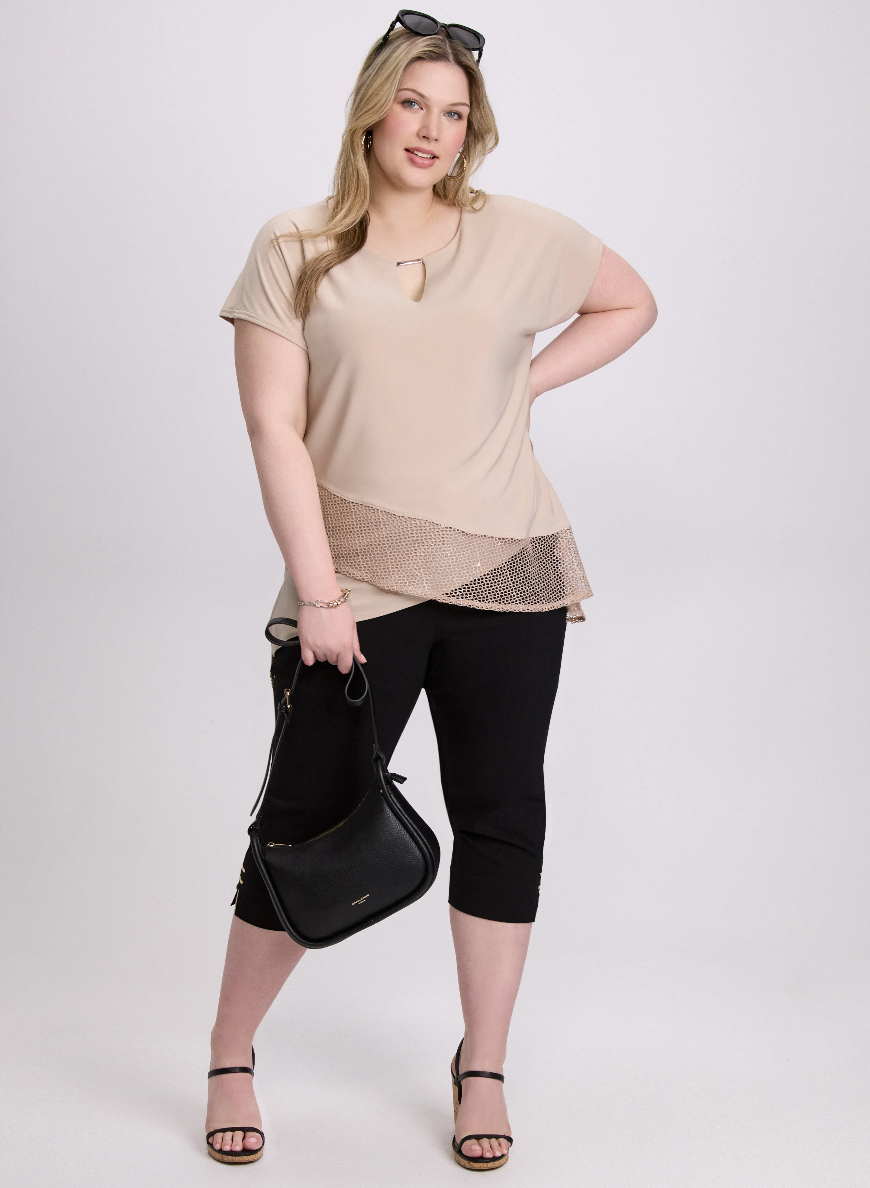 Joseph Ribkoff - Mesh Trim Tunic - Image 3