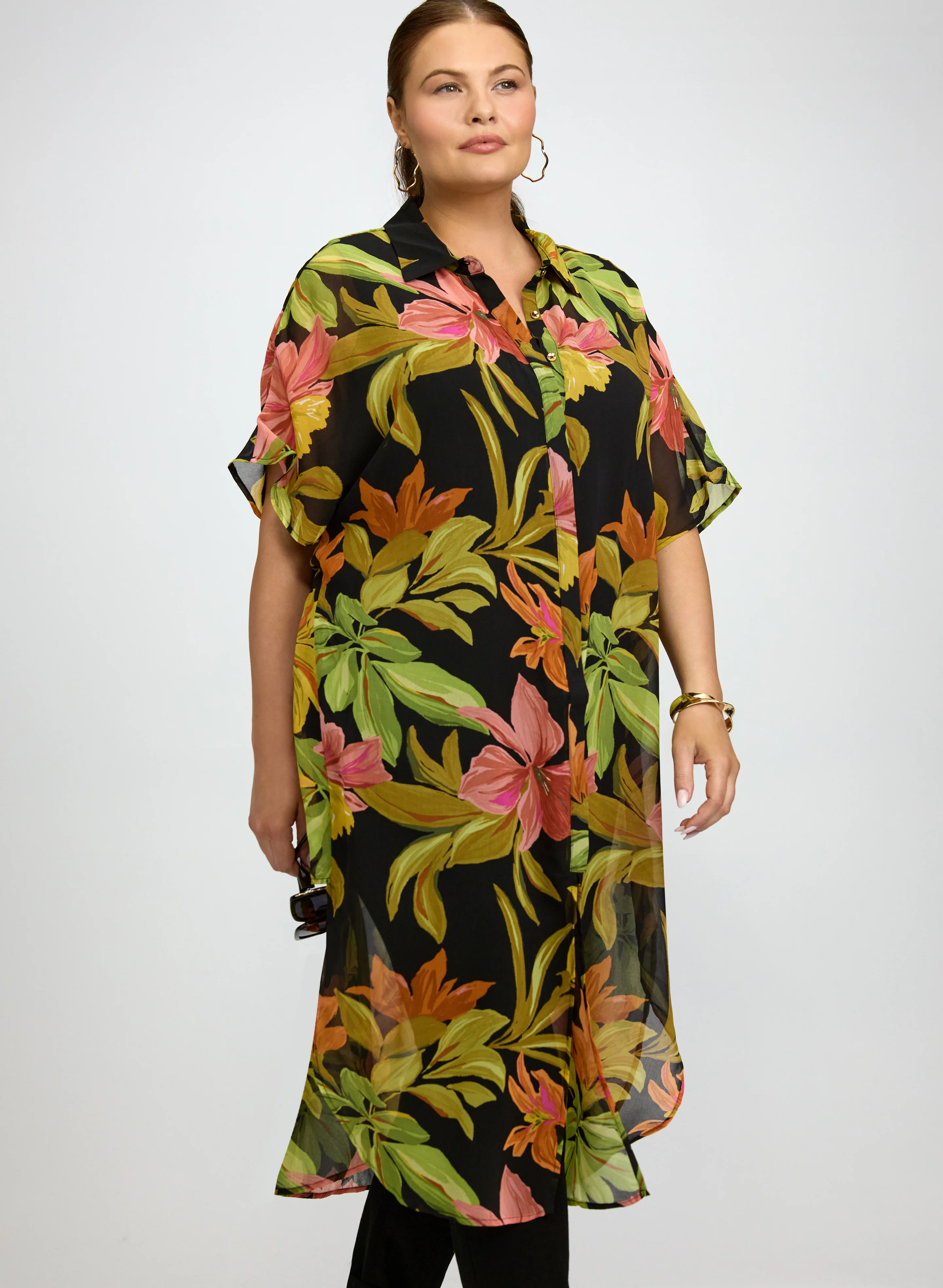 Joseph Ribkoff - Printed Chiffon Tunic - Image 5