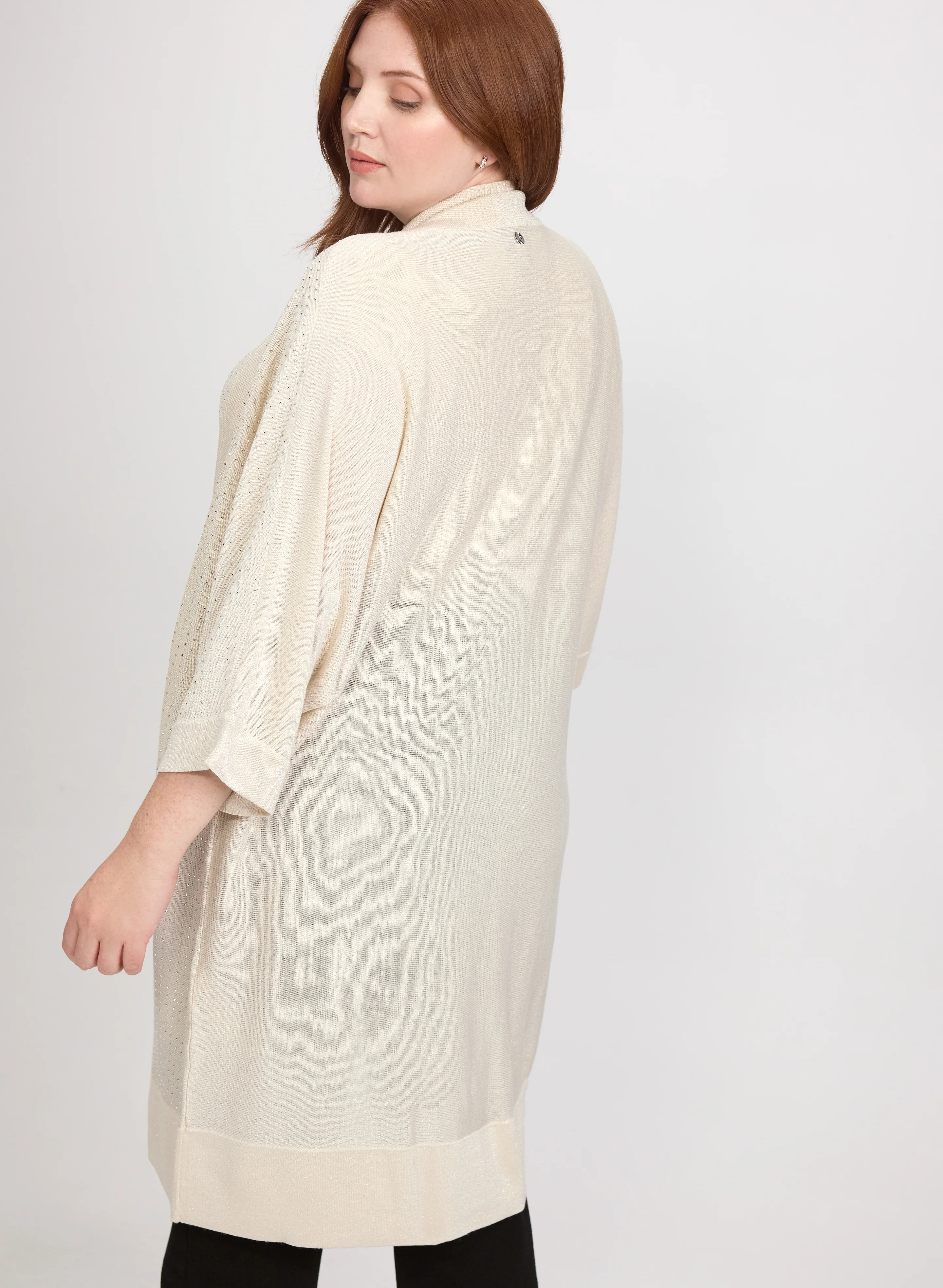 Joseph Ribkoff - Rhinestone Open Cardigan - Image 4