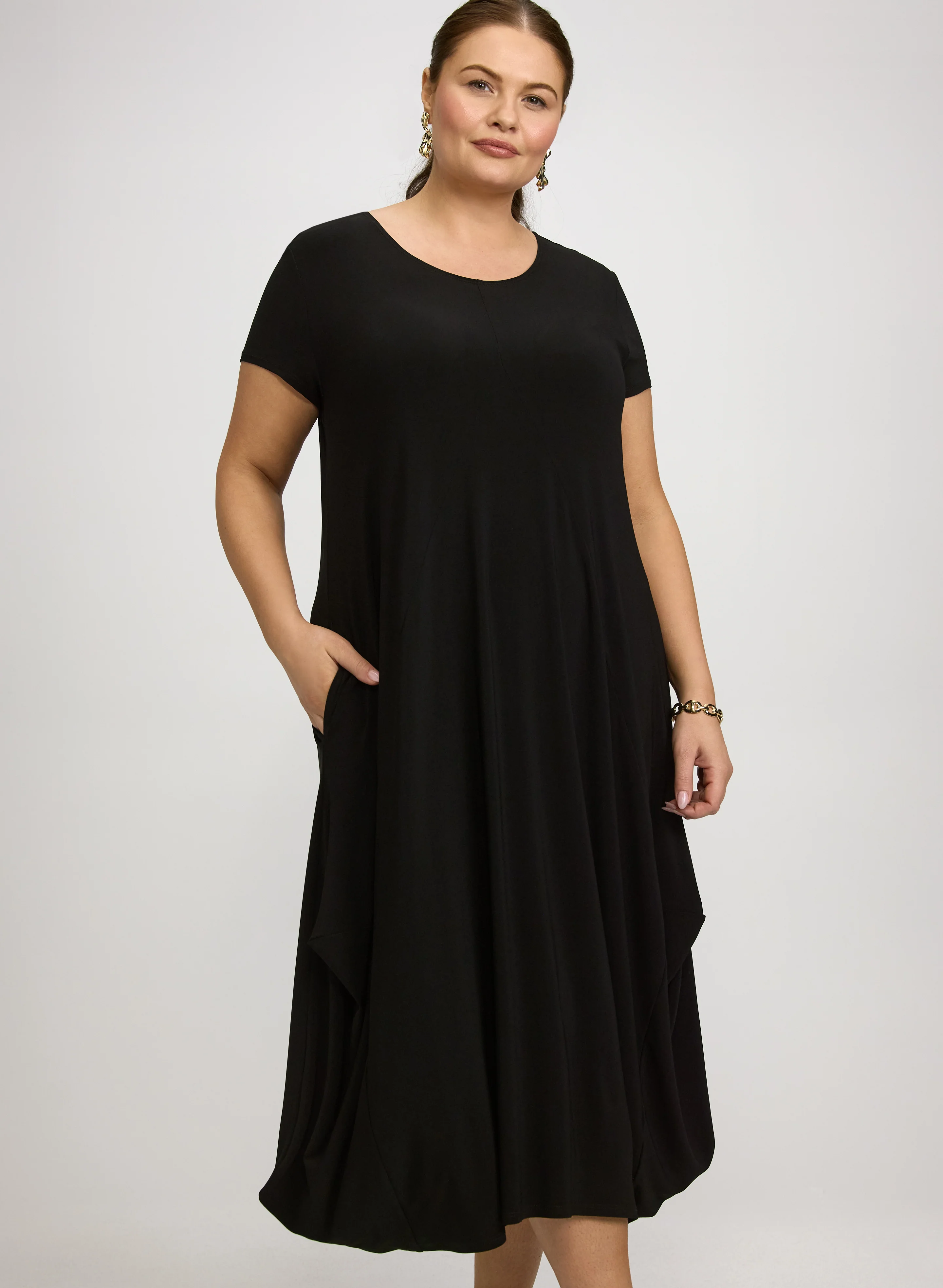Joseph Ribkoff - Scoop Neck Midi Dress - Image 3