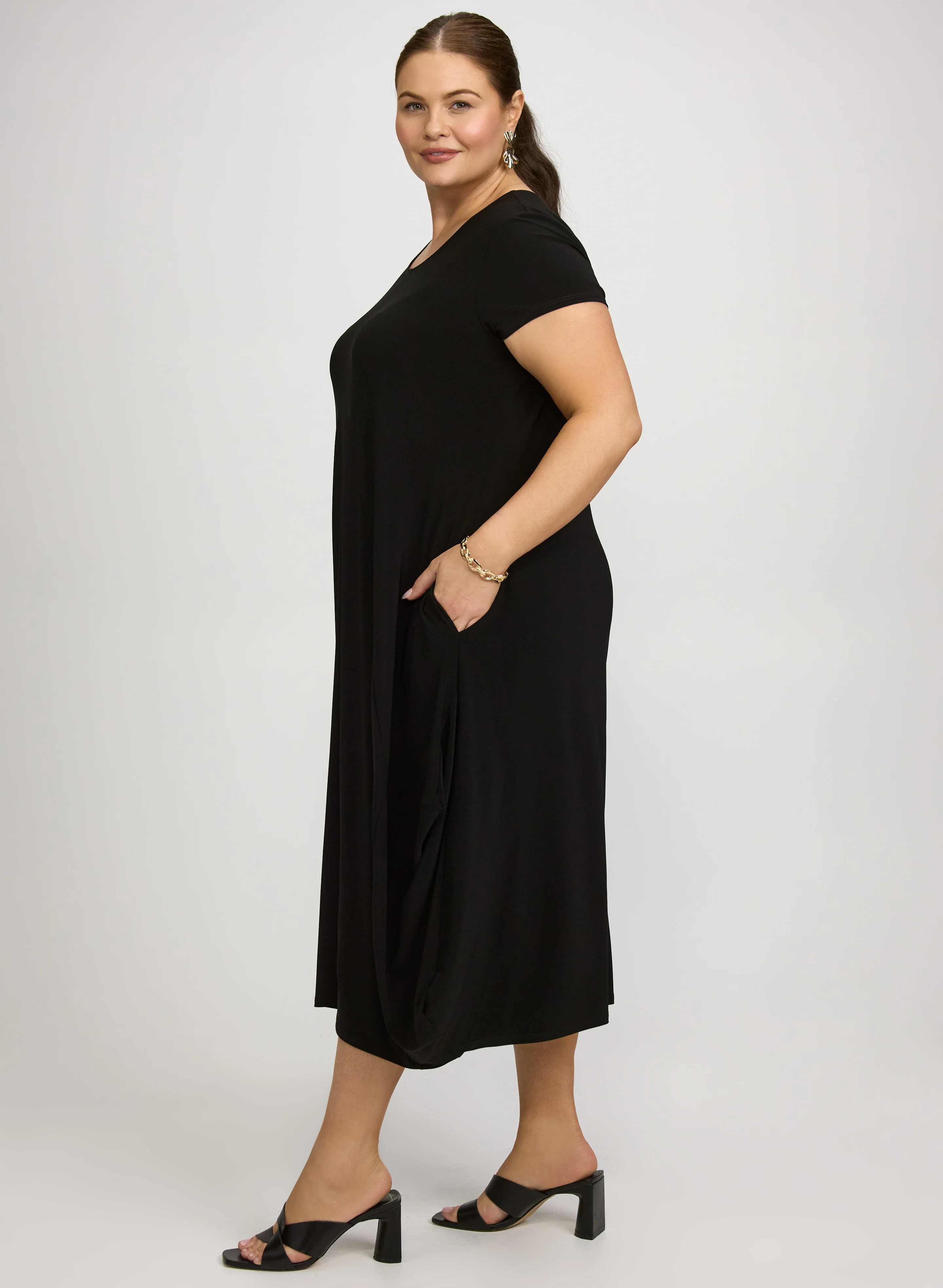 Joseph Ribkoff - Scoop Neck Midi Dress - Image 5