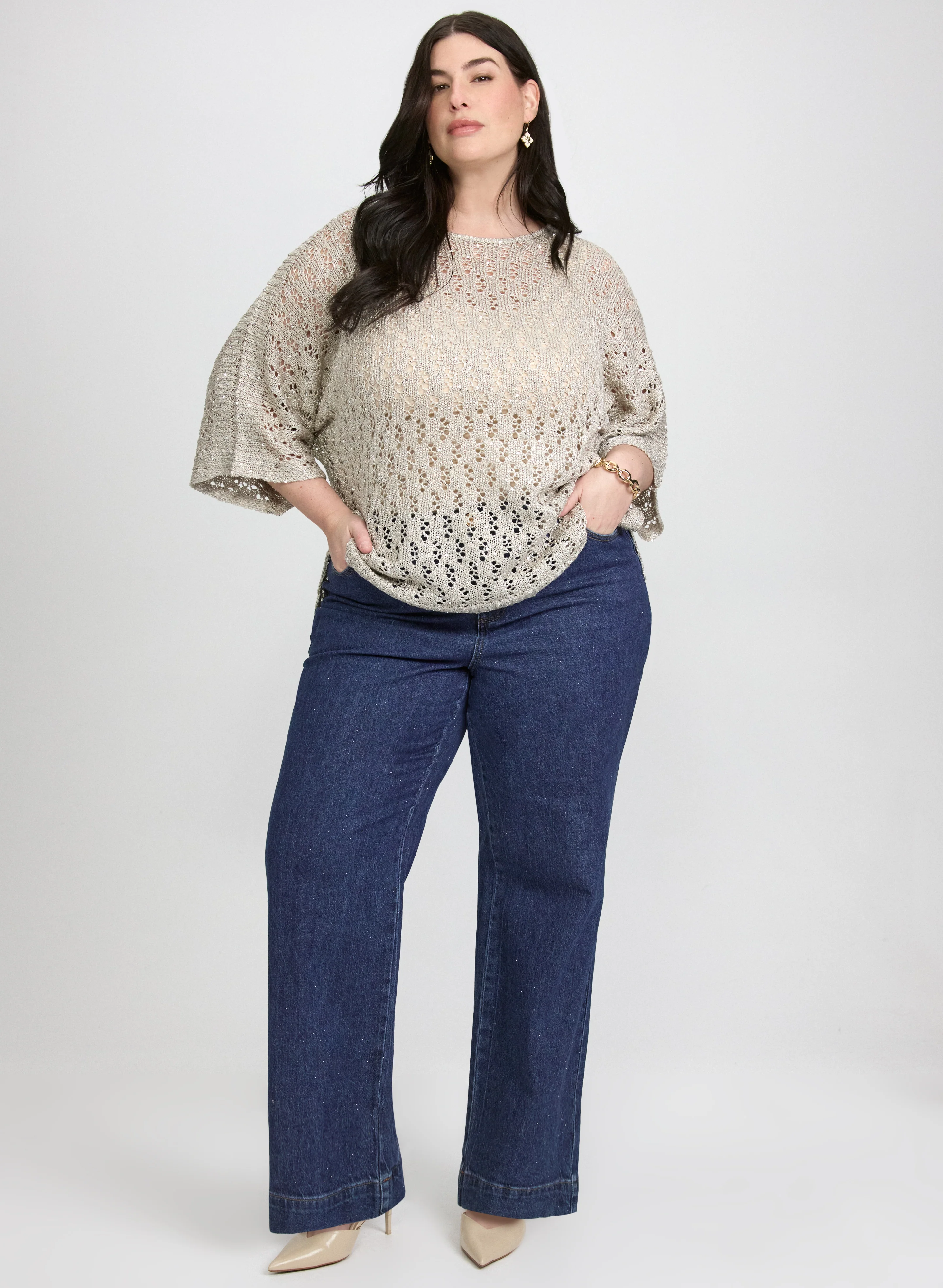 Joseph Ribkoff - Sequin Knit Pullover - Image 3