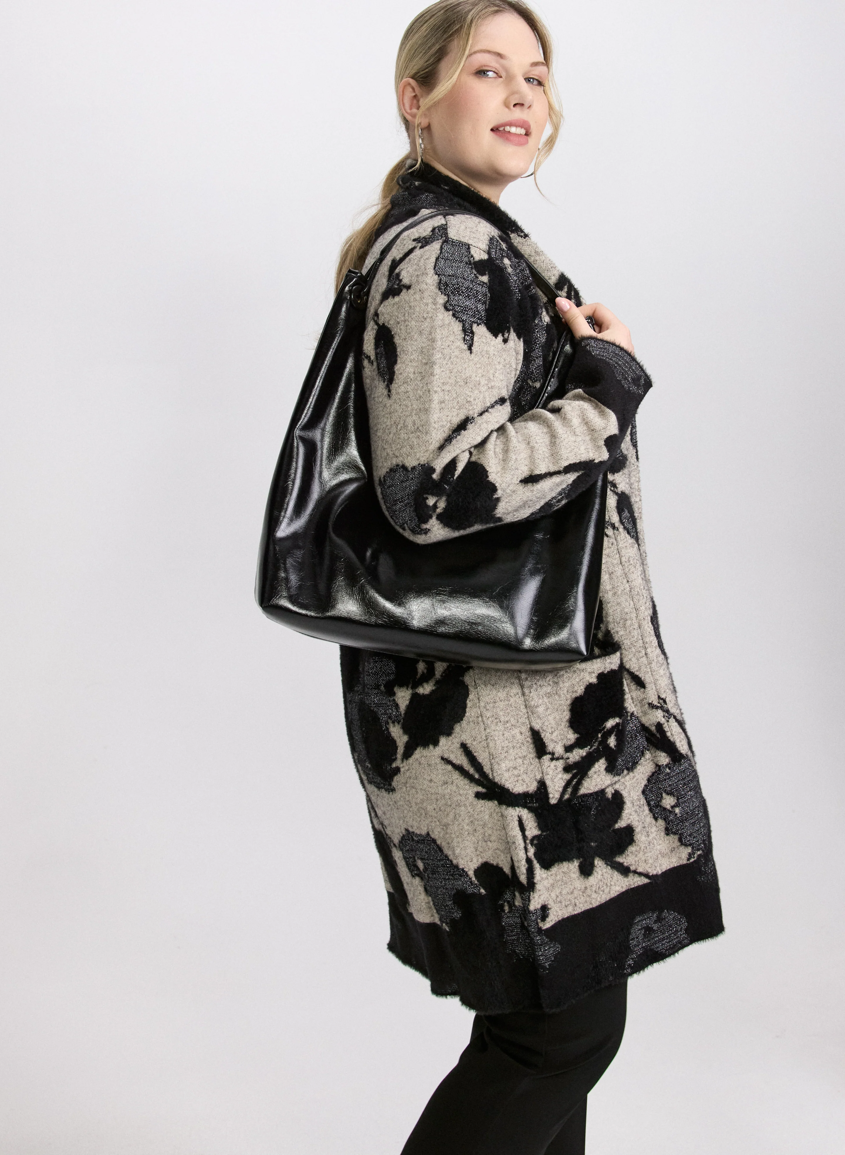 Joseph Ribkoff - Shag Knit Cardigan - Image 2