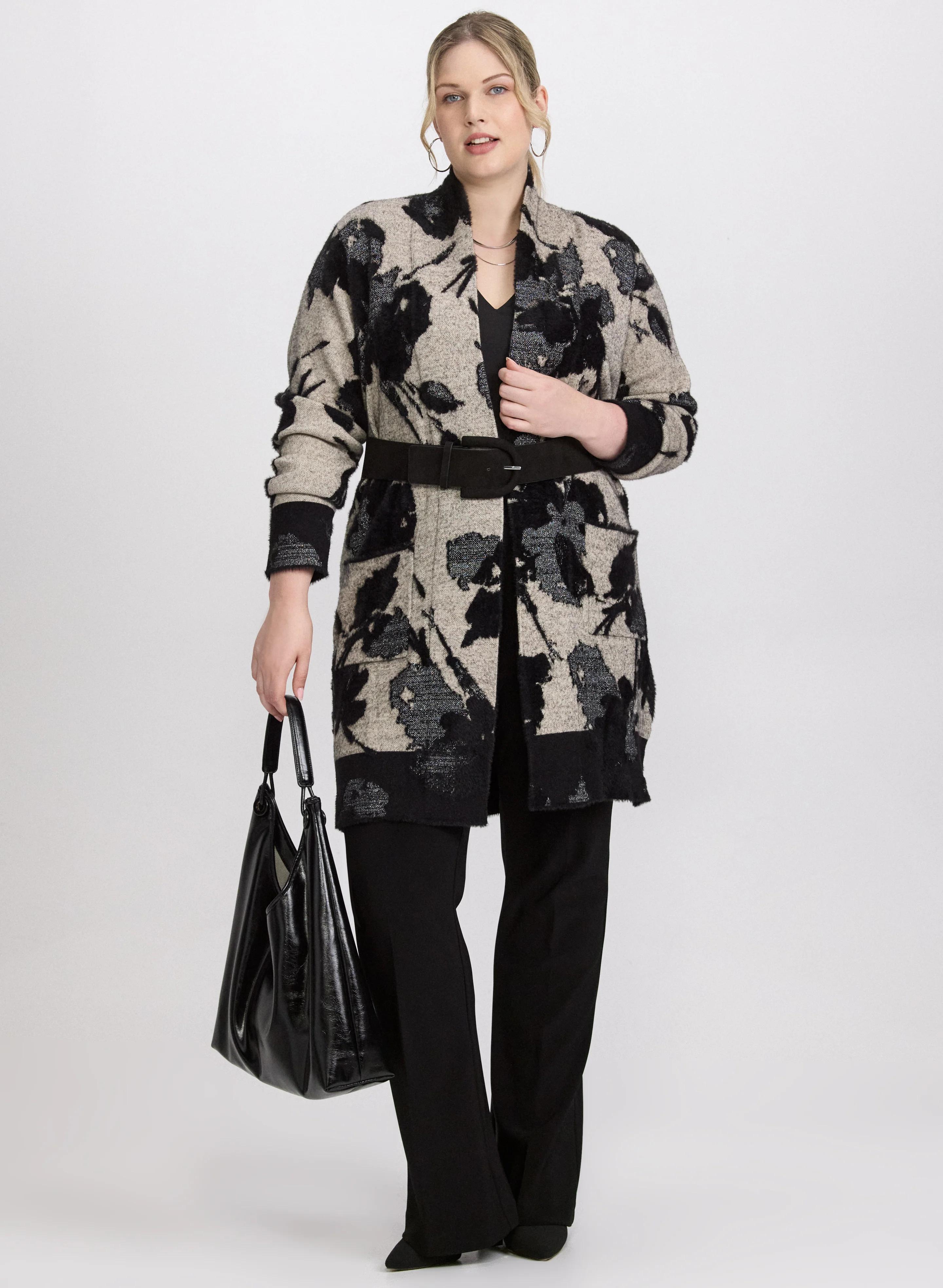 Joseph Ribkoff - Shag Knit Cardigan - Image 3