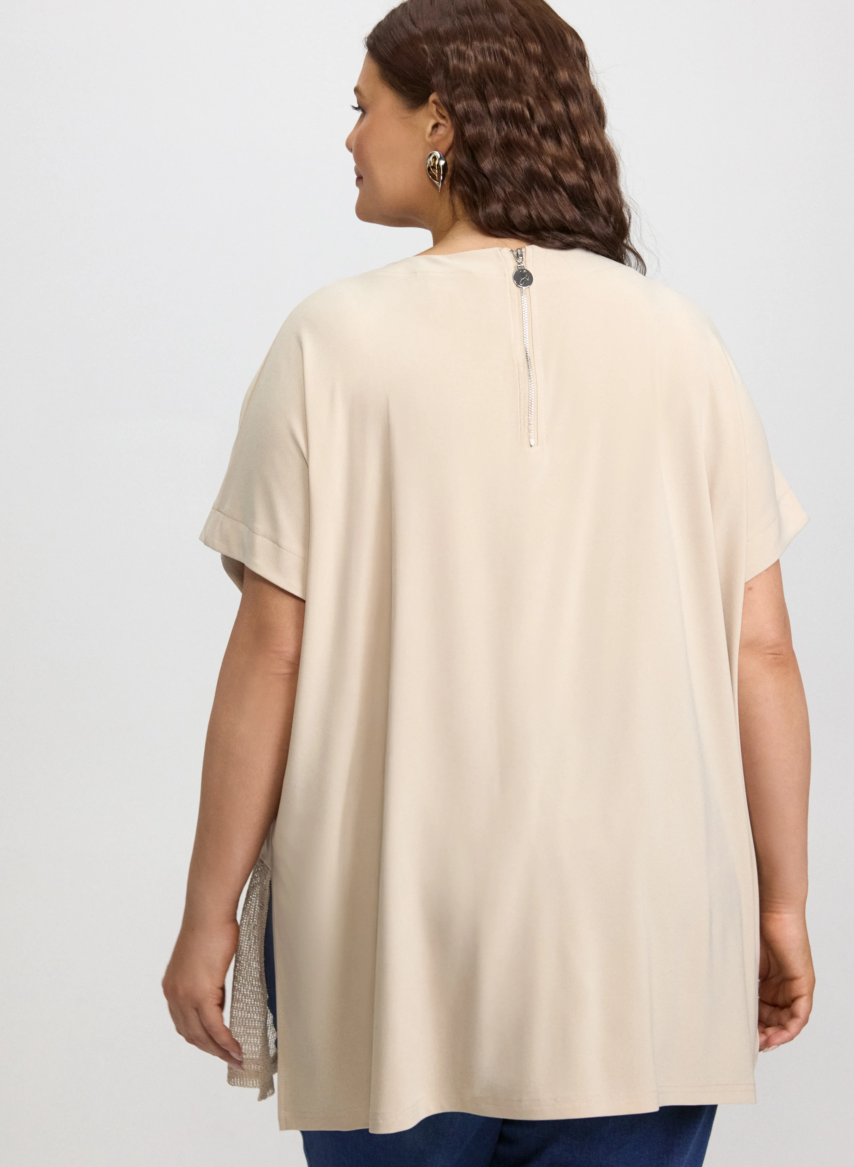 Joseph Ribkoff - Sheer Hem Tunic Top - Image 4